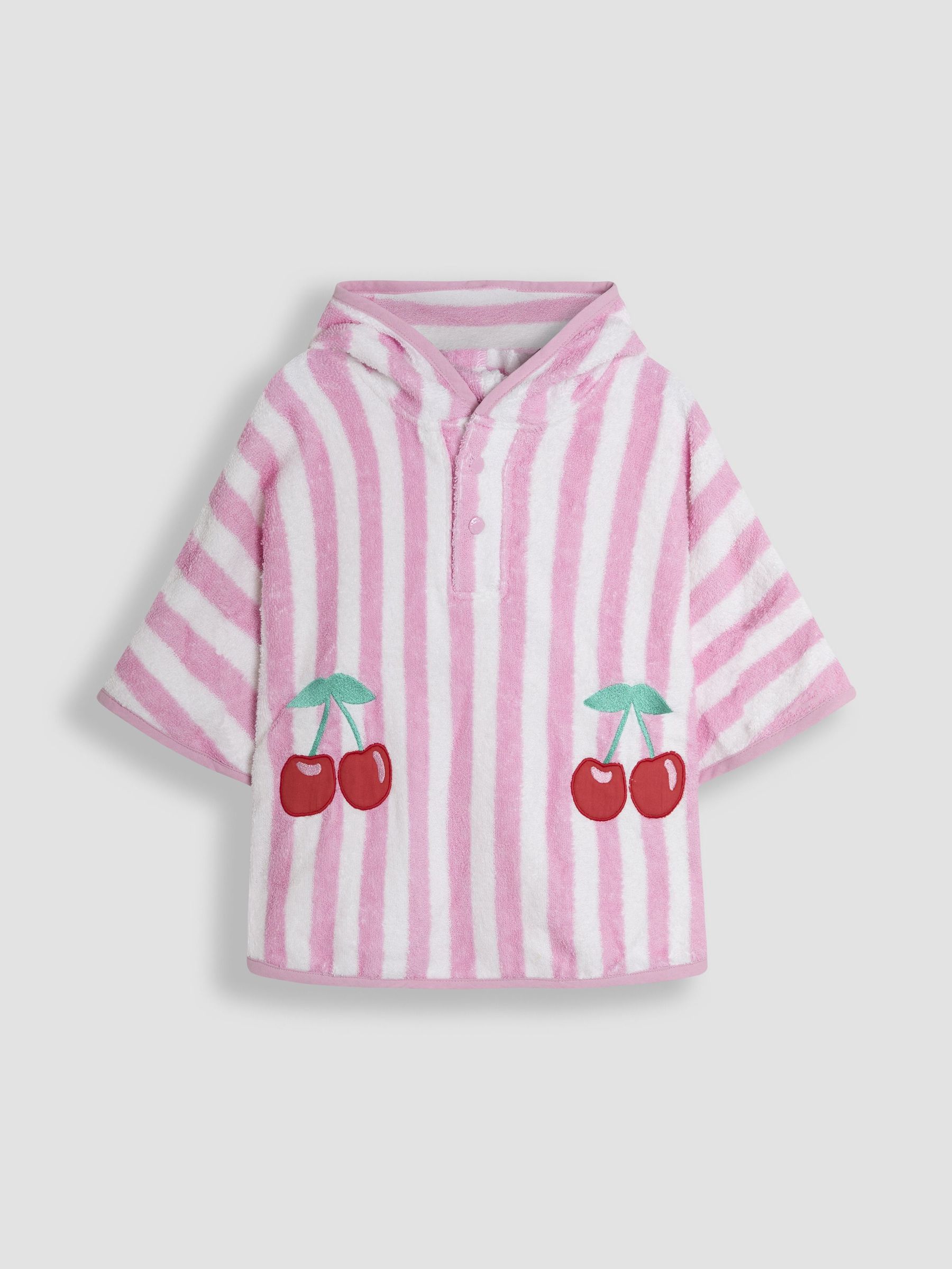 Pale Pink 100% Cotton Cherry Towelling Poncho (AT9867) | £24 - £26