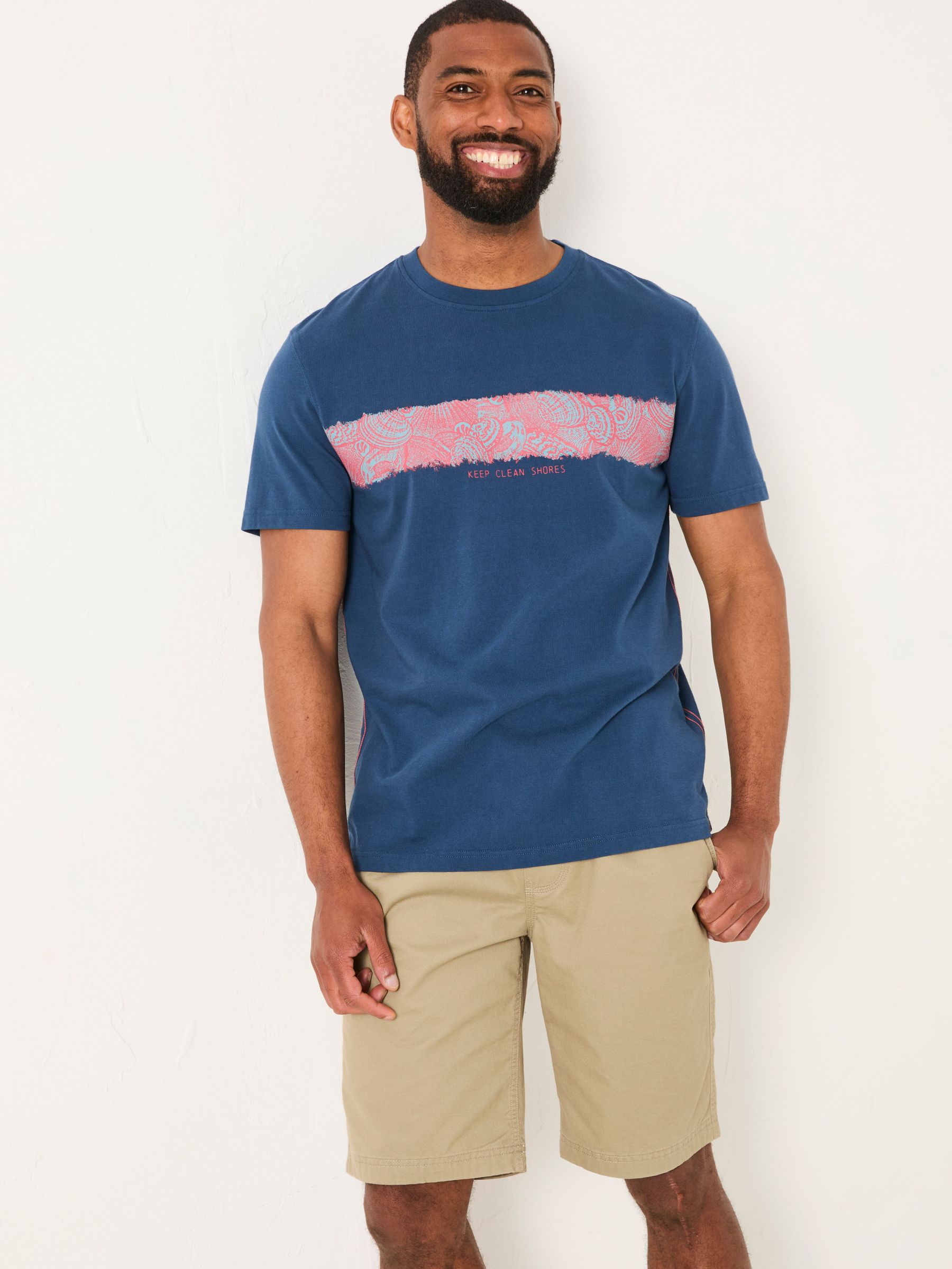 Navy MCS Chest Stripe Tshirt (AU0045) | £25