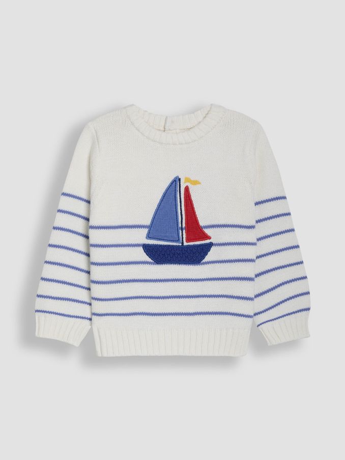 Cream Sailboat Jumper (AU0442) | £26 - £29
