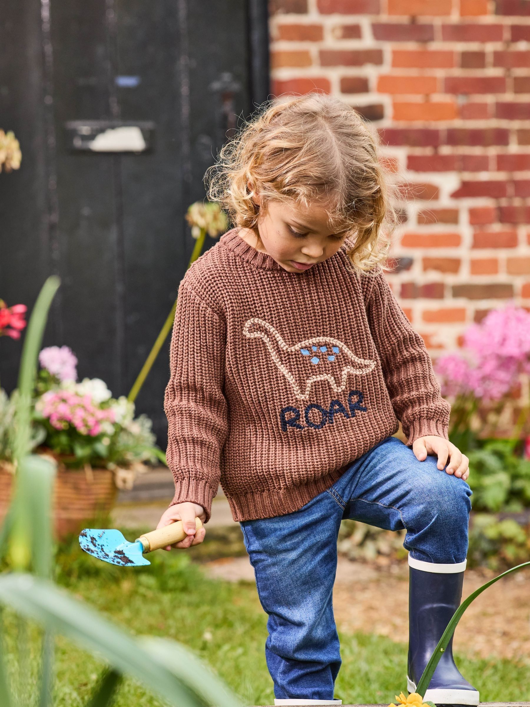 Brown Embroidered Jumper (AU0475) | £26 - £29