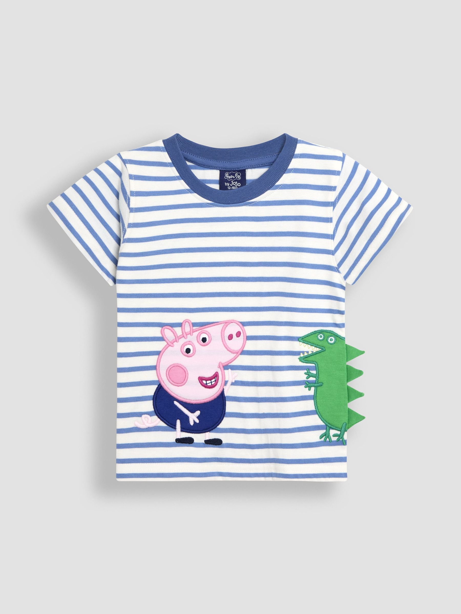 Blue Peppa Pig Novelty Appliqué T-Shirt (AU0602) | £17 - £19