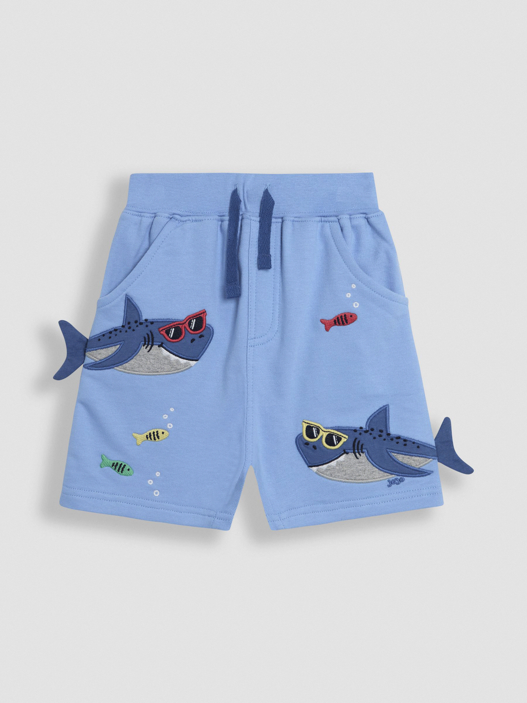 Blue Shark Appliqué Shorts (AU0620) | £16 - £19