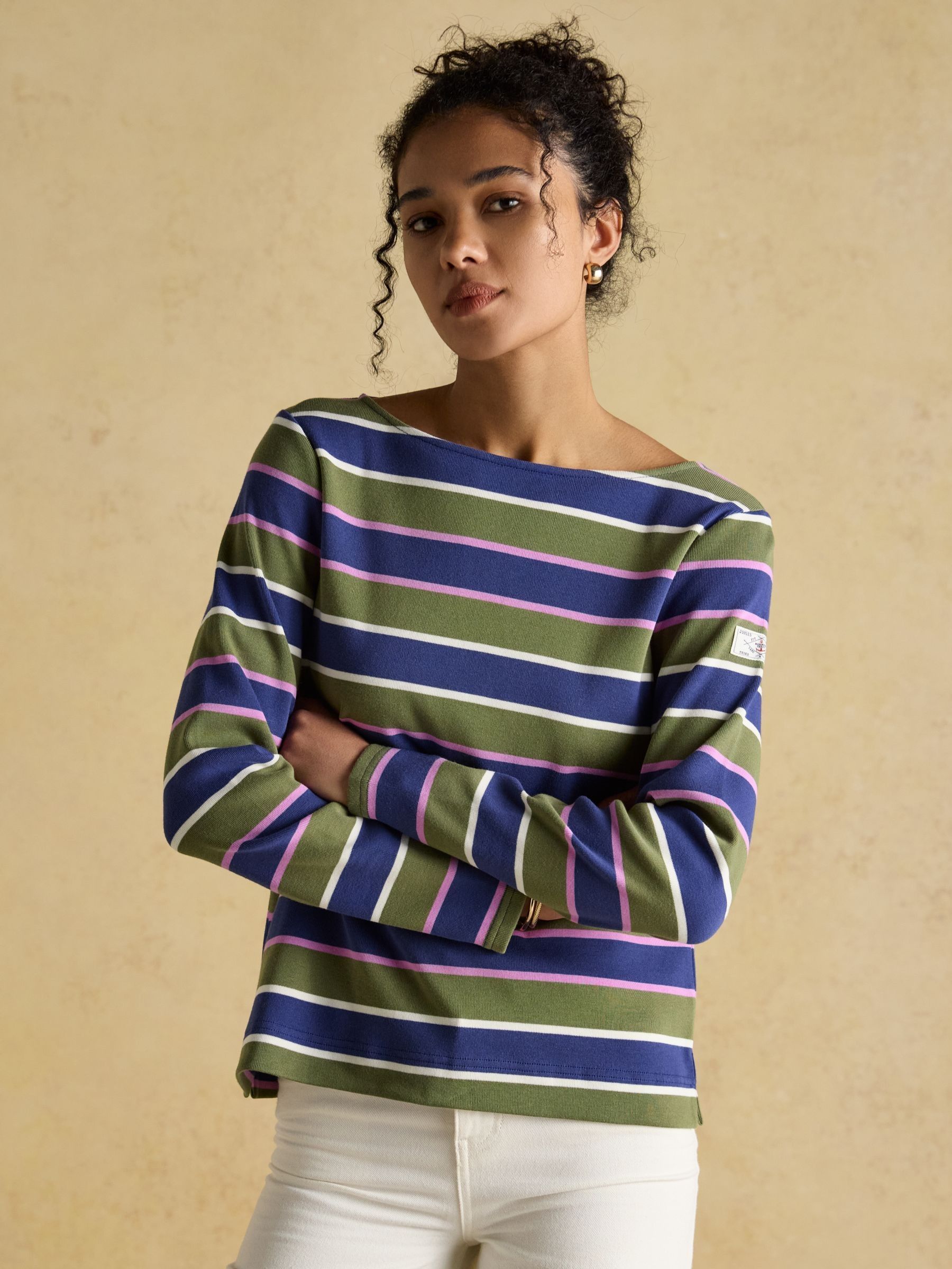 Harbour Multi Boat Neck 100% Cotton Breton Top (AU2038) | £35