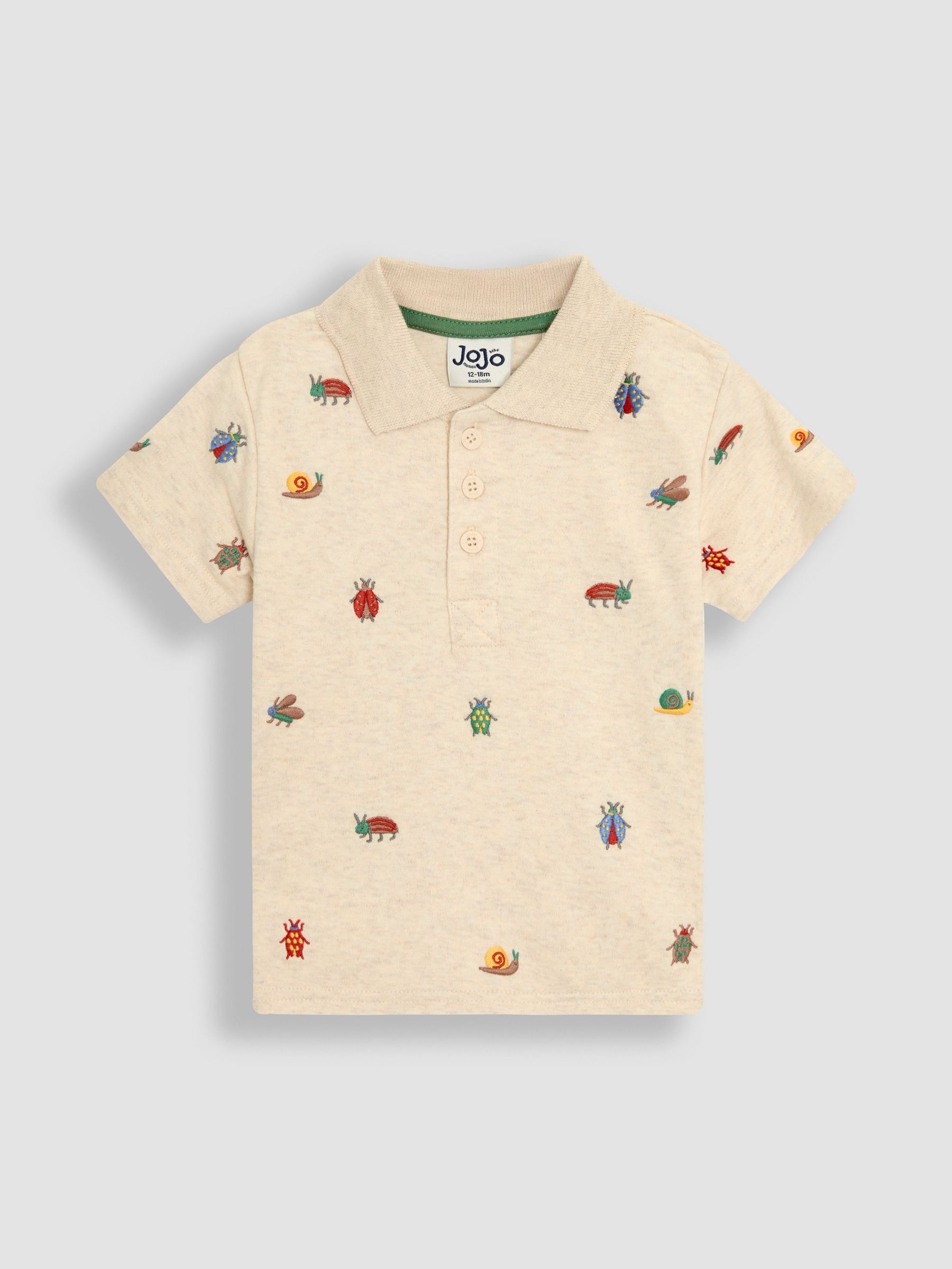 Natural Bug Embroidered Polo Shirt (AU2093) | £17 - £20