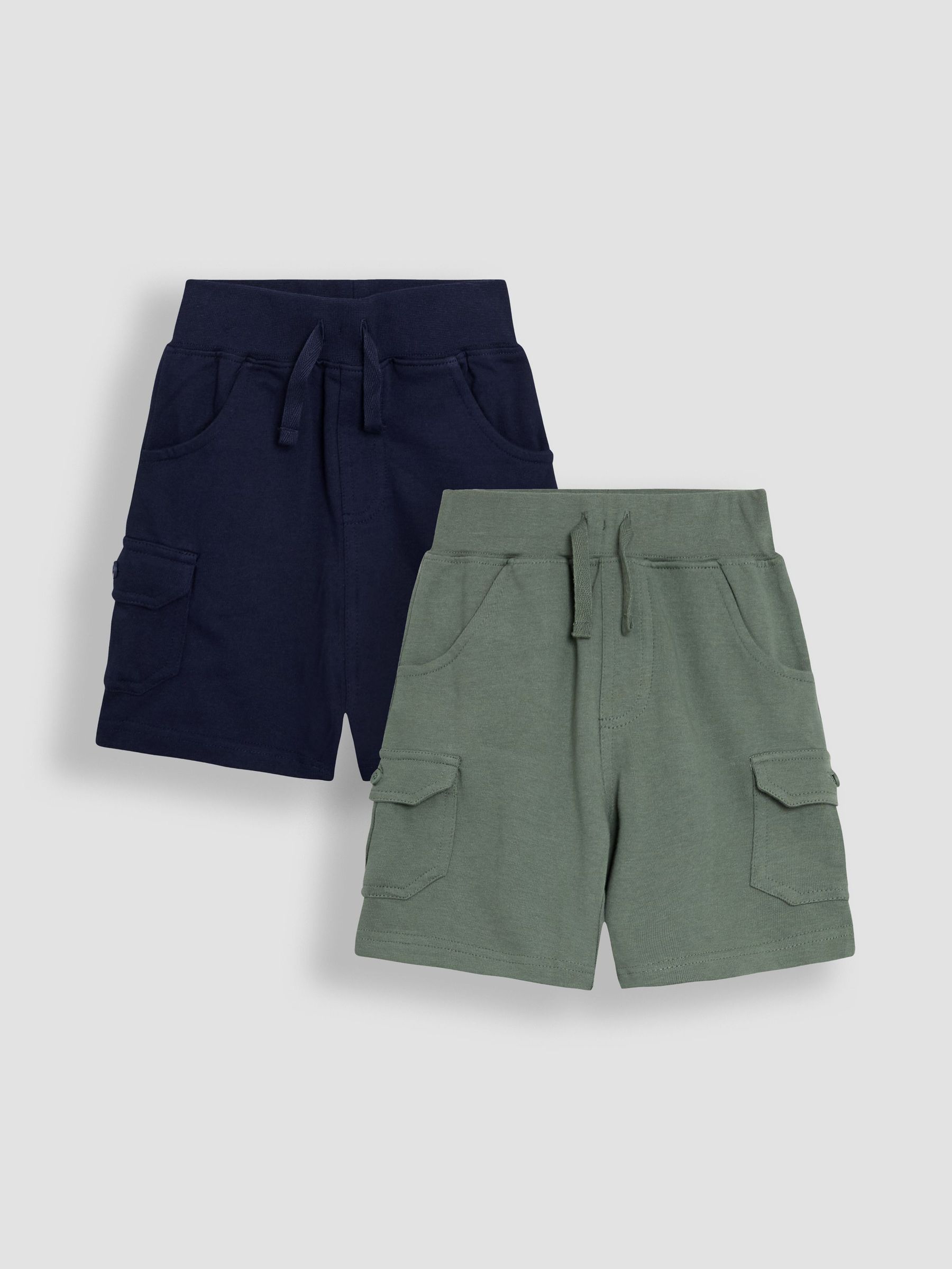 Khaki 2-Pack Jersey Cargo Shorts (AU2098) | £19 - £22