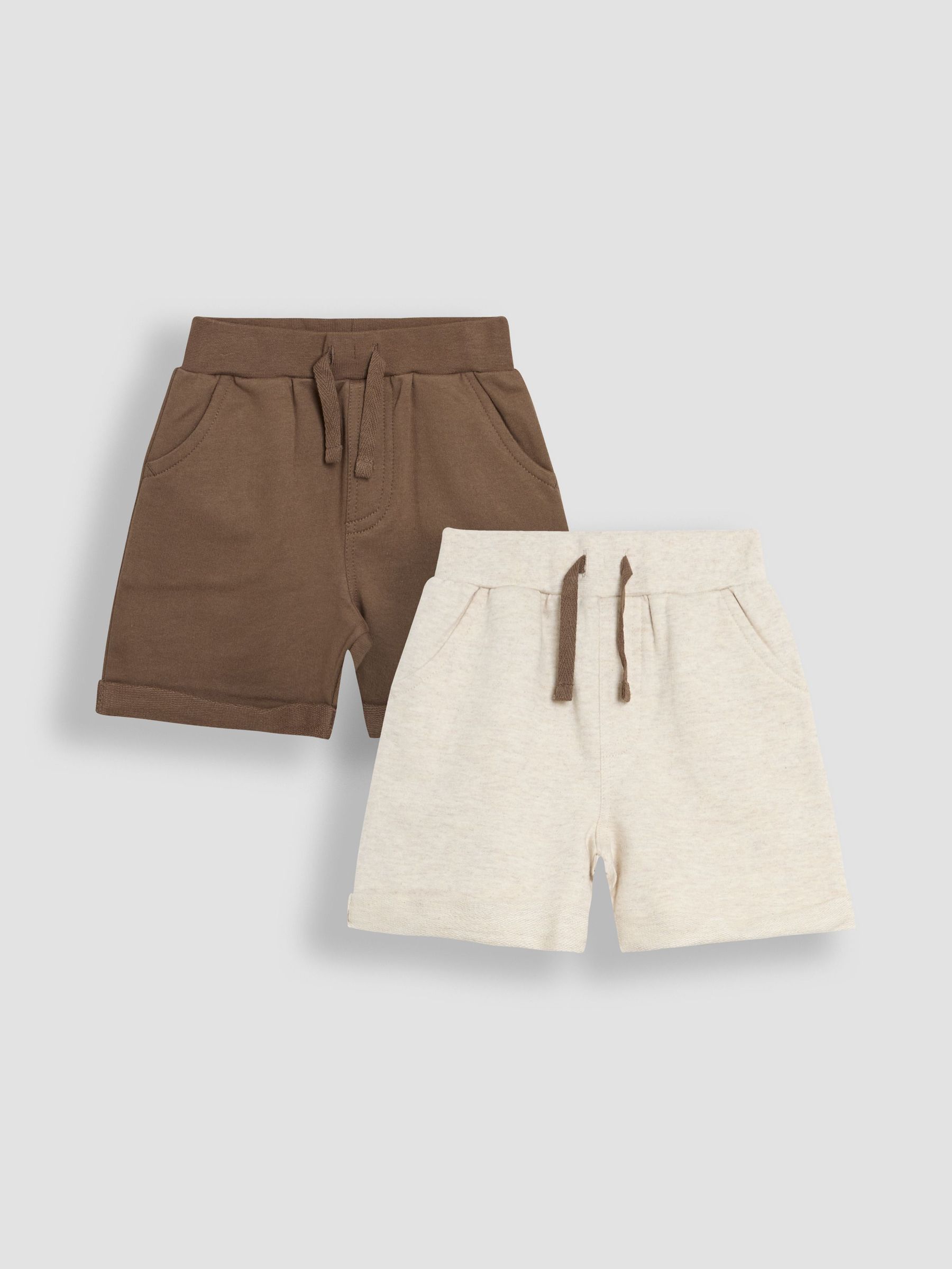 Natural & Brown 2-Pack Jogger Shorts (AU2212) | £18 - £21