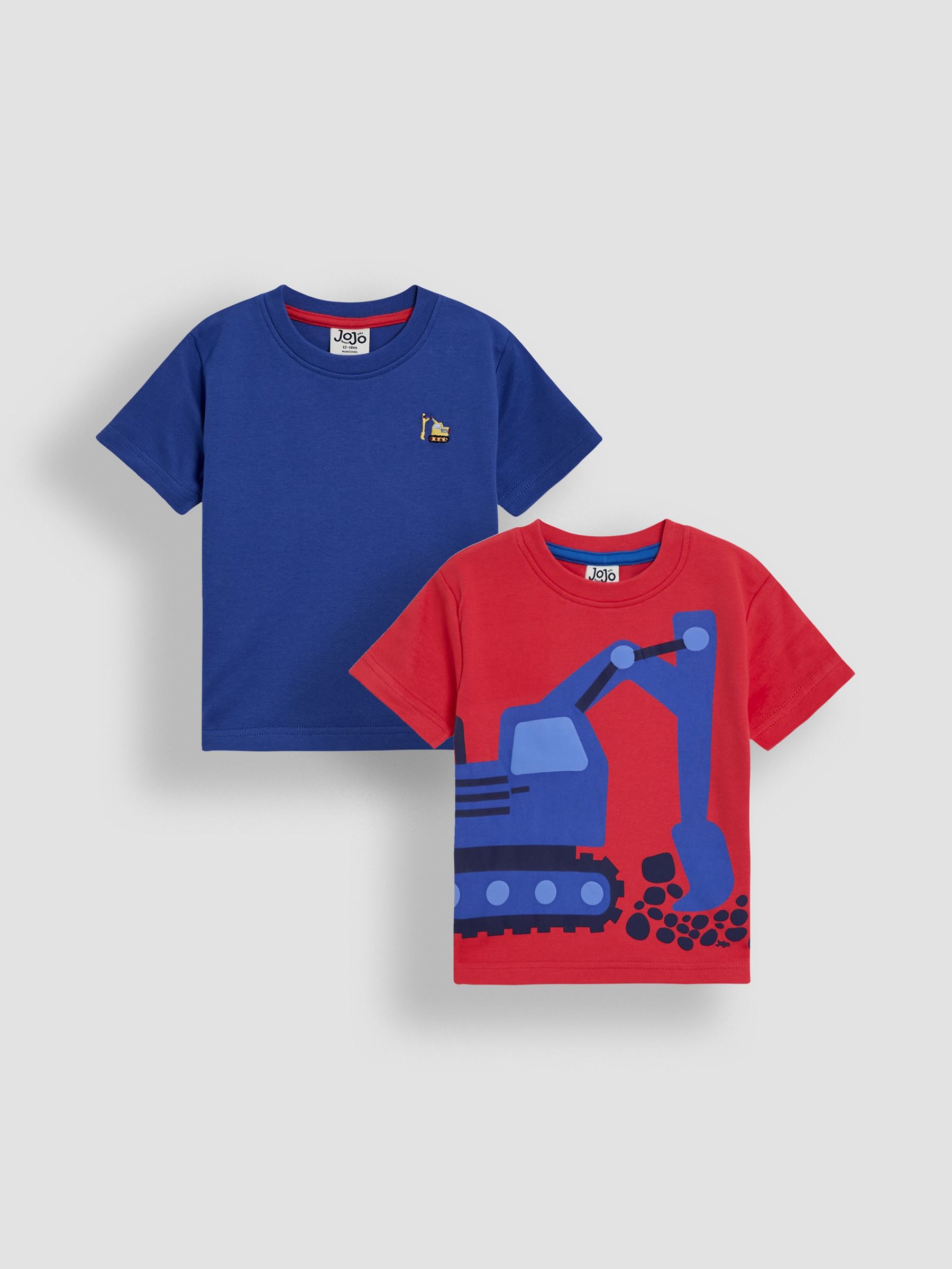 Red Construction 100% Cotton Graphic Printed & Plain T-Shirts 2 Pack (AU2229) | £20 - £23