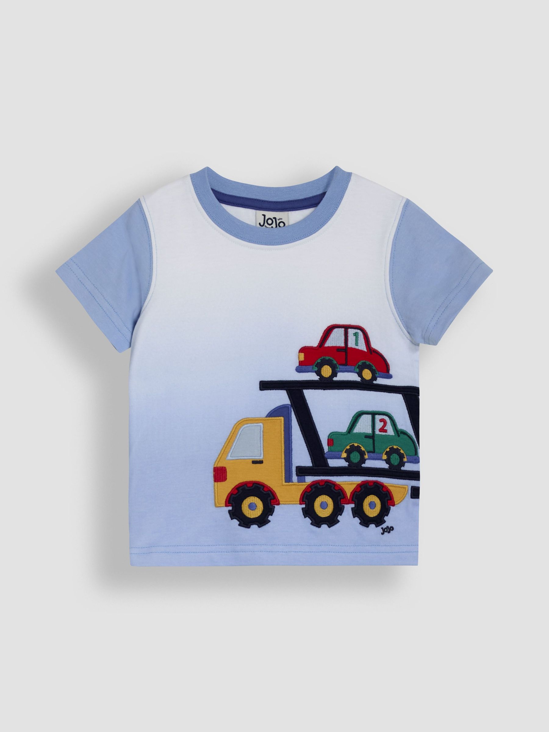 Blue Car Transporter Appliqué T-Shirt (AU2230) | £16 - £19