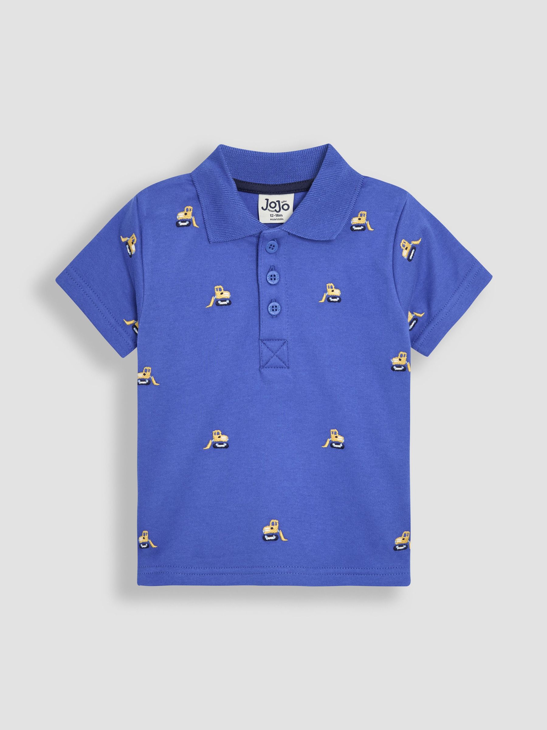 Blue Construction Embroidered Polo Shirt (AU2236) | £17 - £20