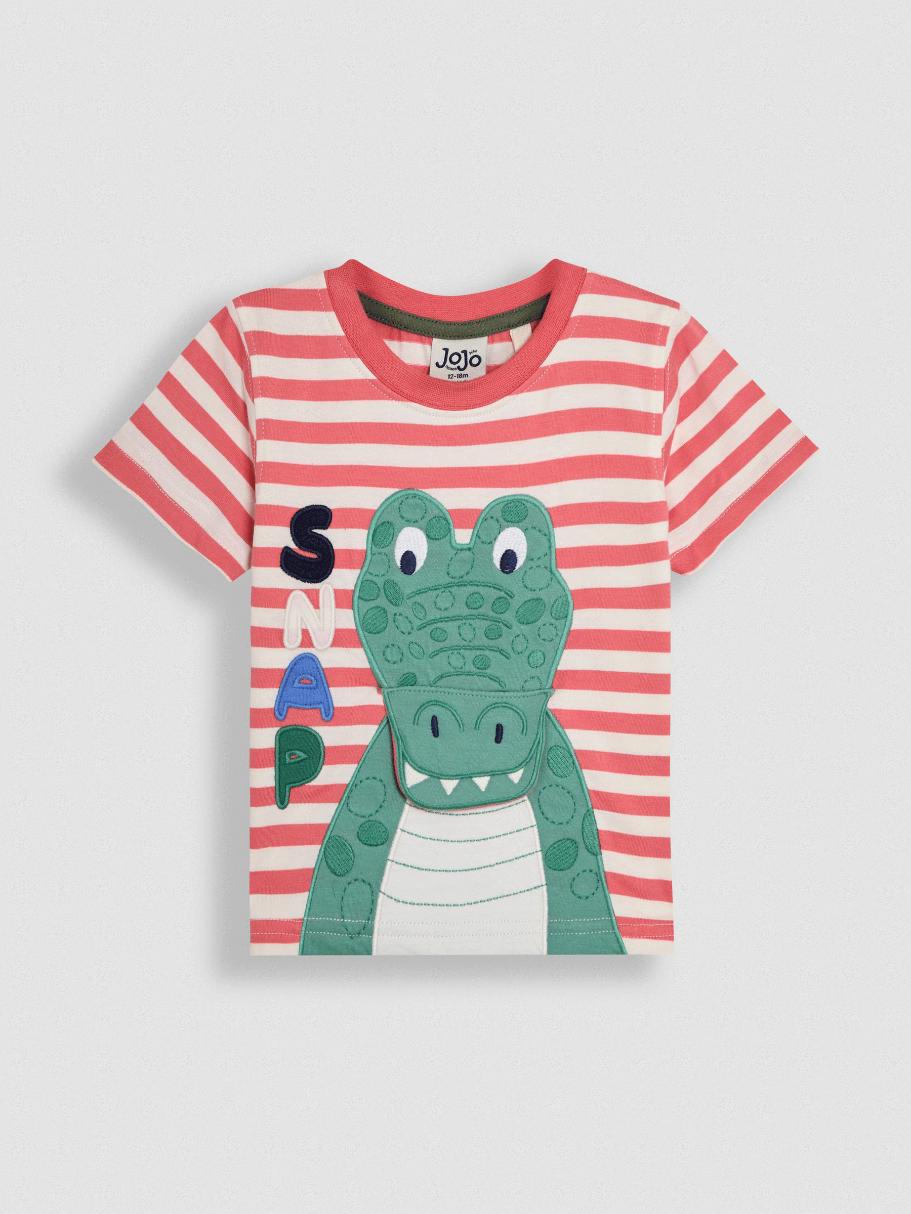 Pink Crocodile Interactive Appliqué 100% Cotton T-Shirt (AU2244) | £16 - £19