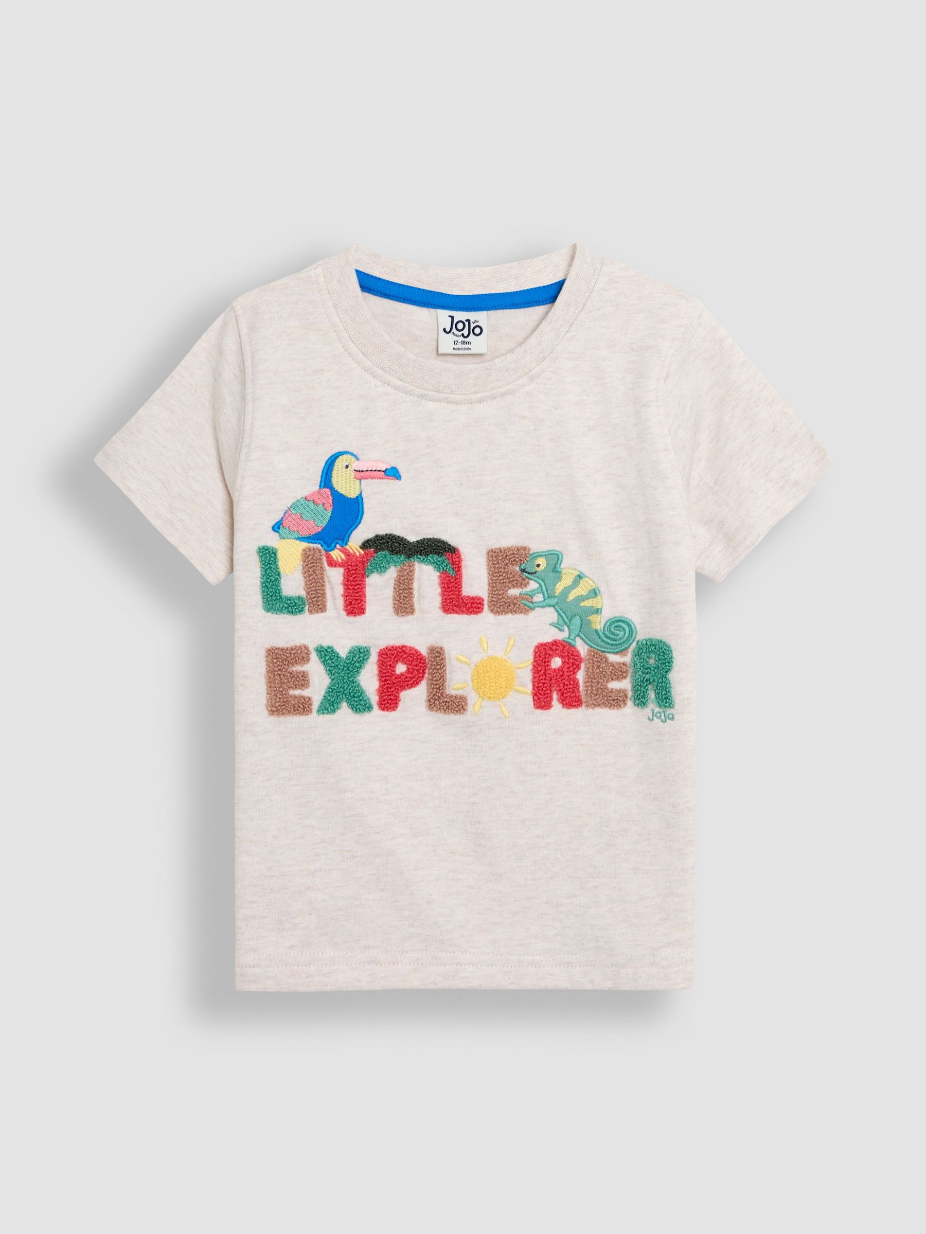 Natural Little Explorer Puff Print T-Shirt (AU2256) | £16 - £19