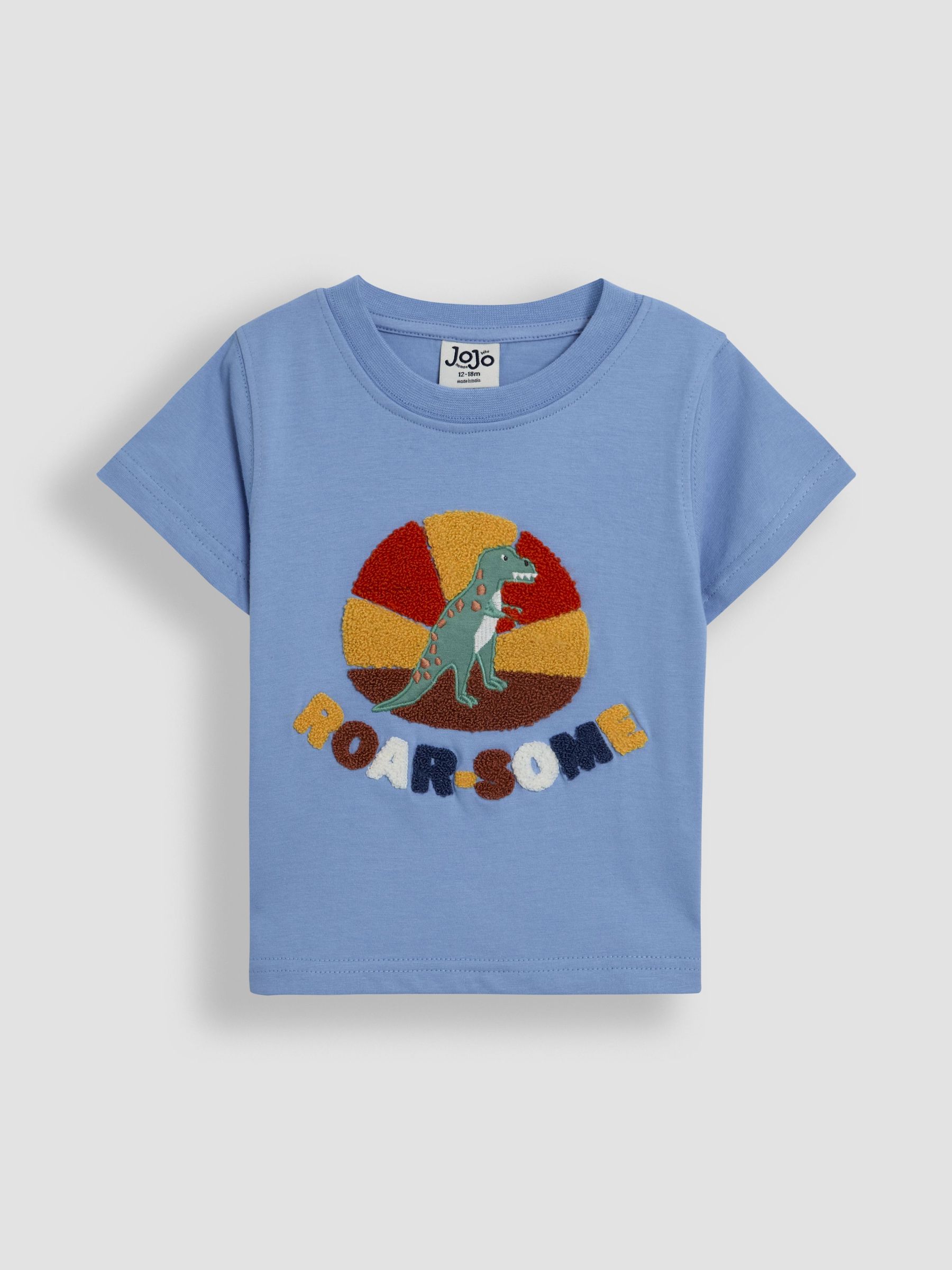 Blue Roarsome 100% Cotton Appliqué T-Shirt (AU2271) | £16 - £19
