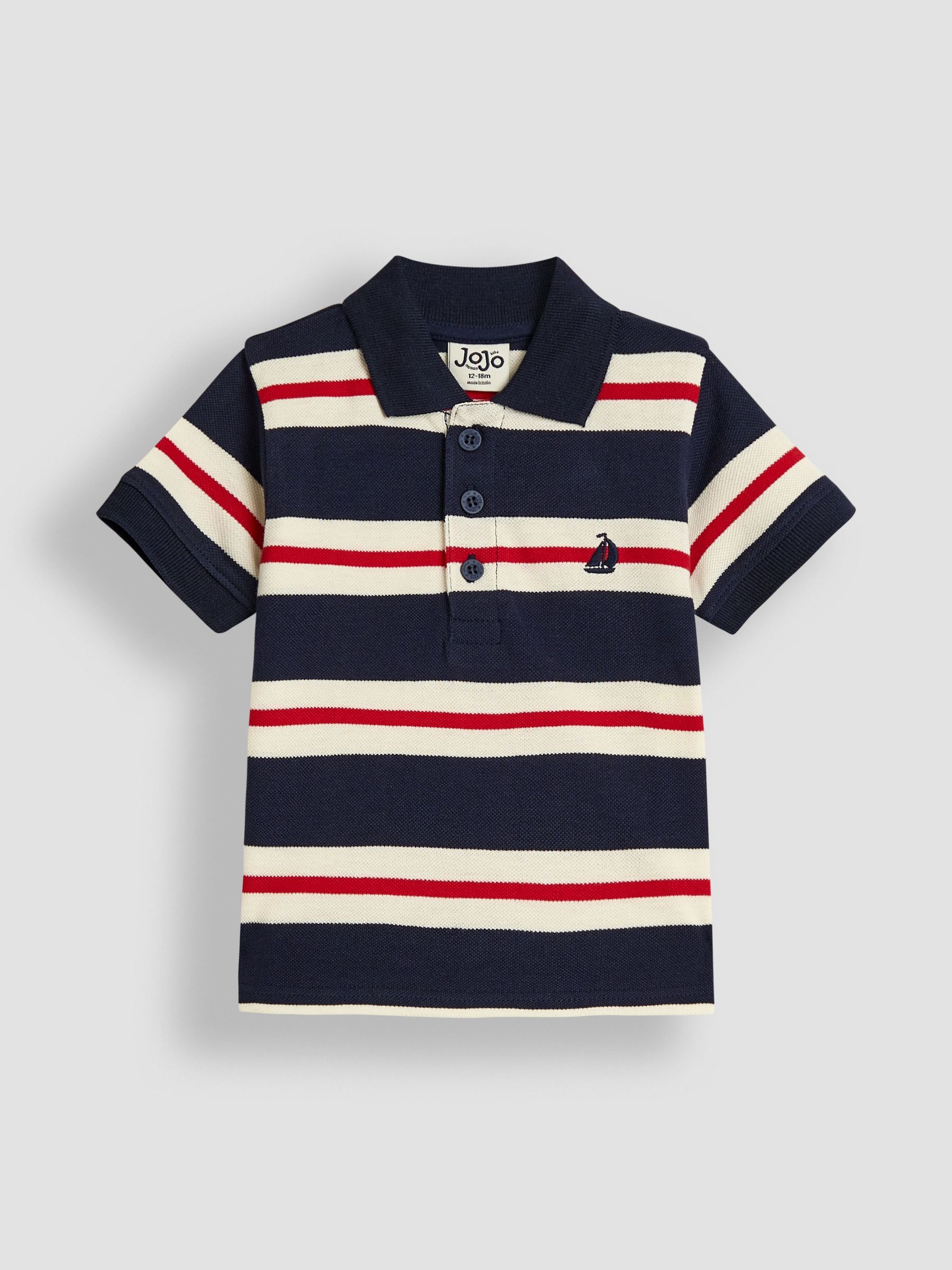 Navy Classic Stripe Polo Shirt (AU2277) | £16 - £19