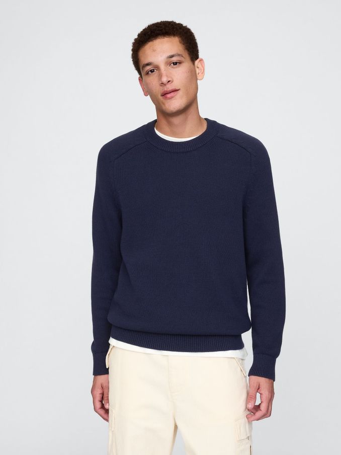 Navy Blue Raglan Crew Neck Jumper (AU2807) | £24