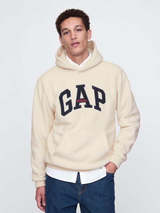 Cream Athletic Logo Hoodie (AU2838) | £24