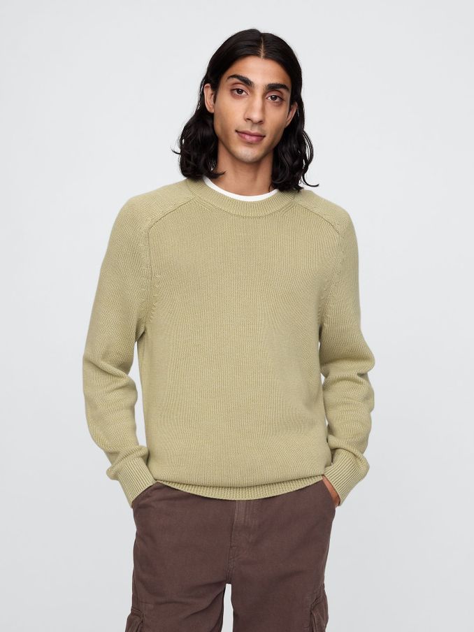 Green Raglan Crew Neck Jumper (AU2854) | £21