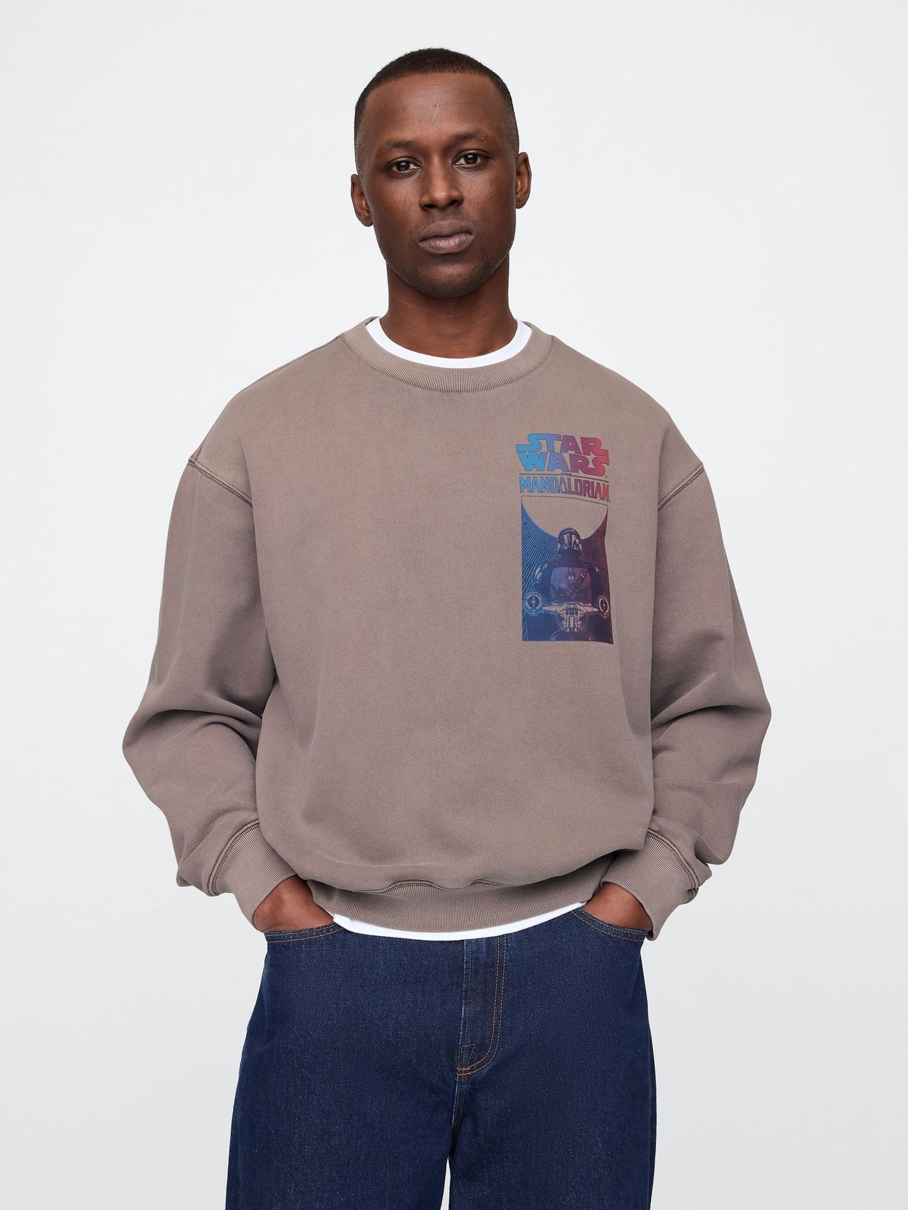 Brown Star Wars Oversized Graphic Jumper (AU2864) | £80