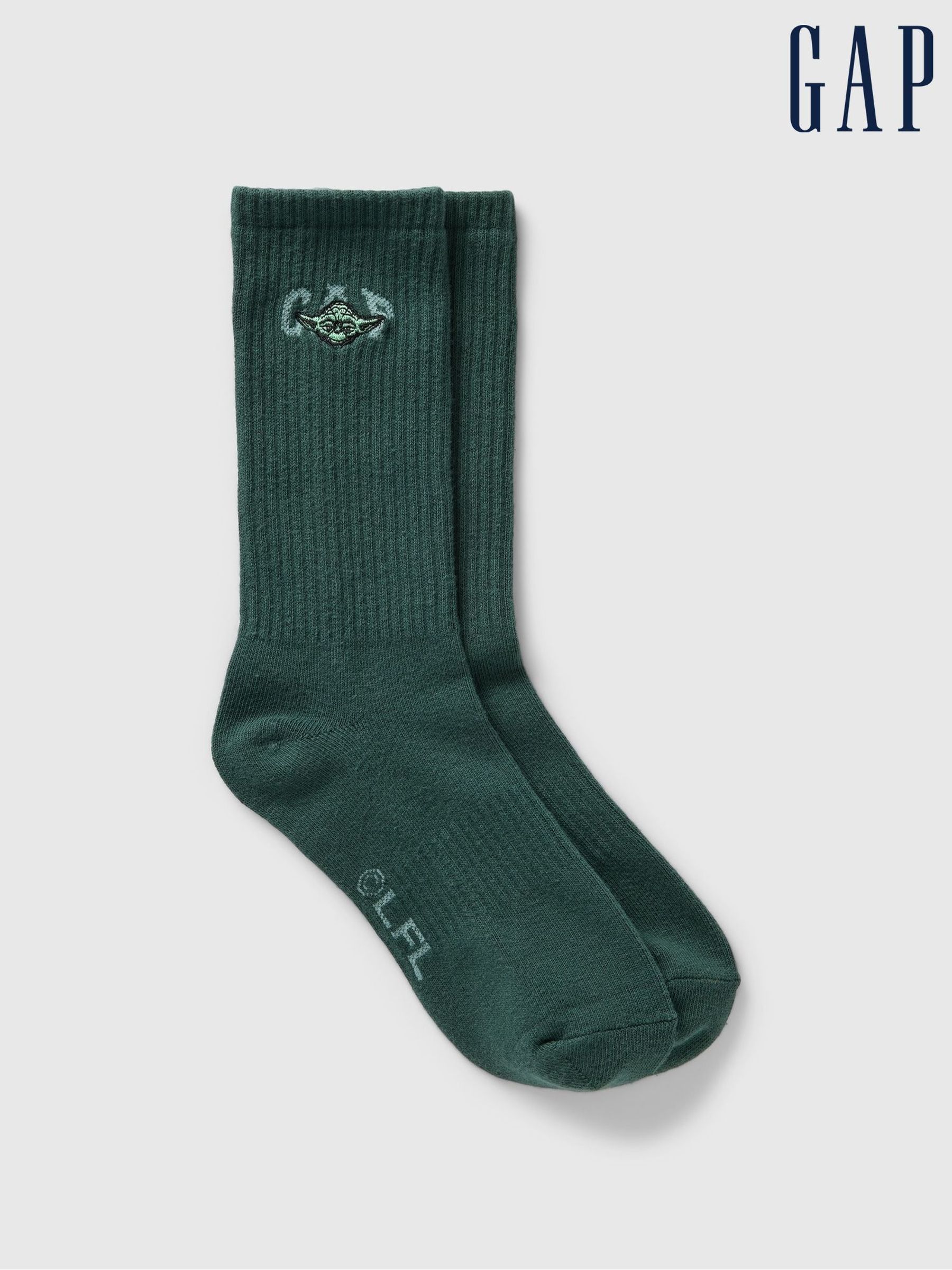 Green Adults Star Wars Logo Crew Socks (AU2882) | £8