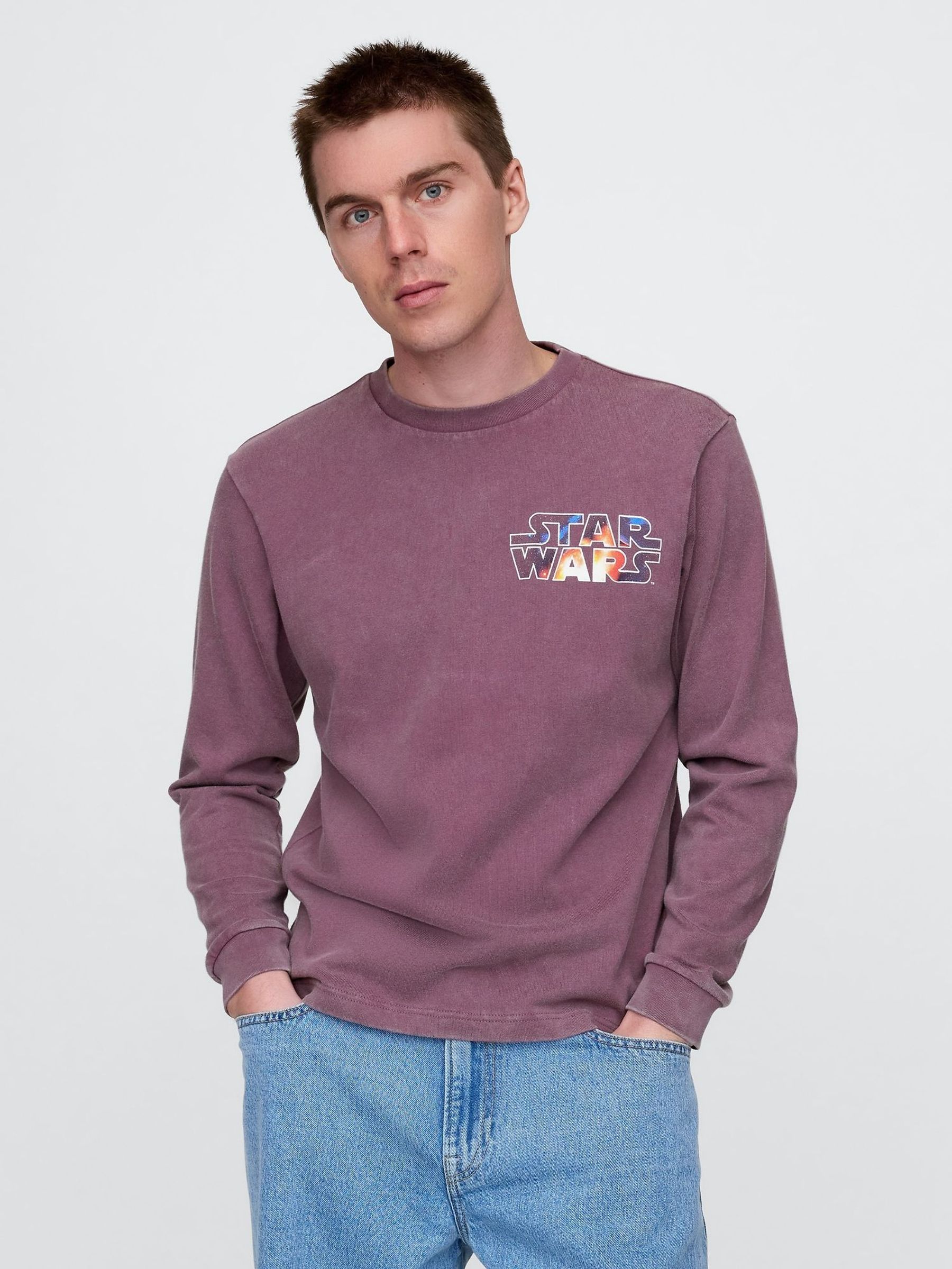 Purple Star Wars Cotton Crew Neck T-Shirt (AU2909) | £65
