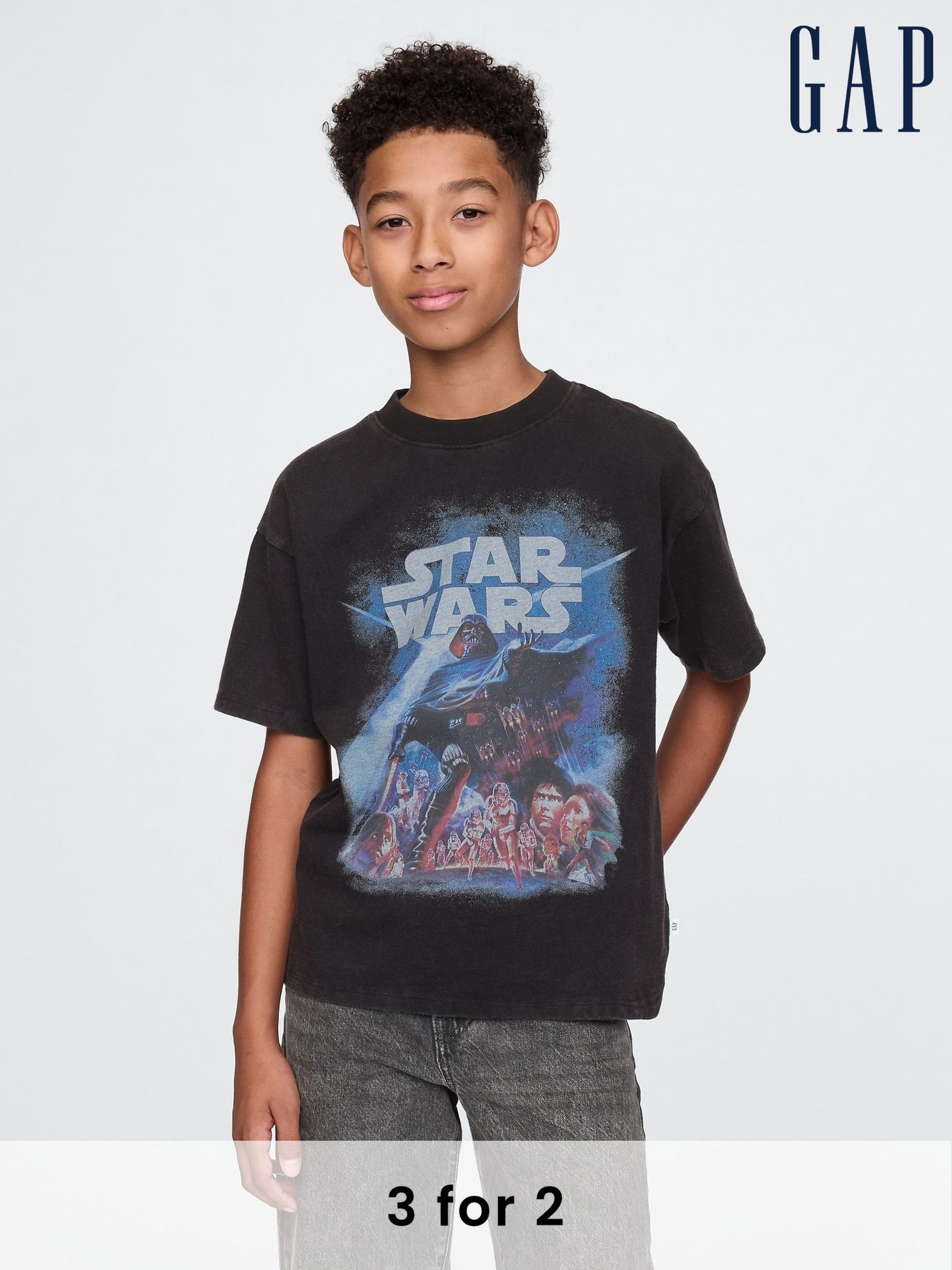 Black Darth Vader Star Wars Graphic T-Shirt (4-13yrs) (AU2913) | £35
