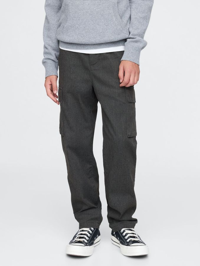 Grey Twill Cargo Trousers (4-13yrs) (AU2916) | £18