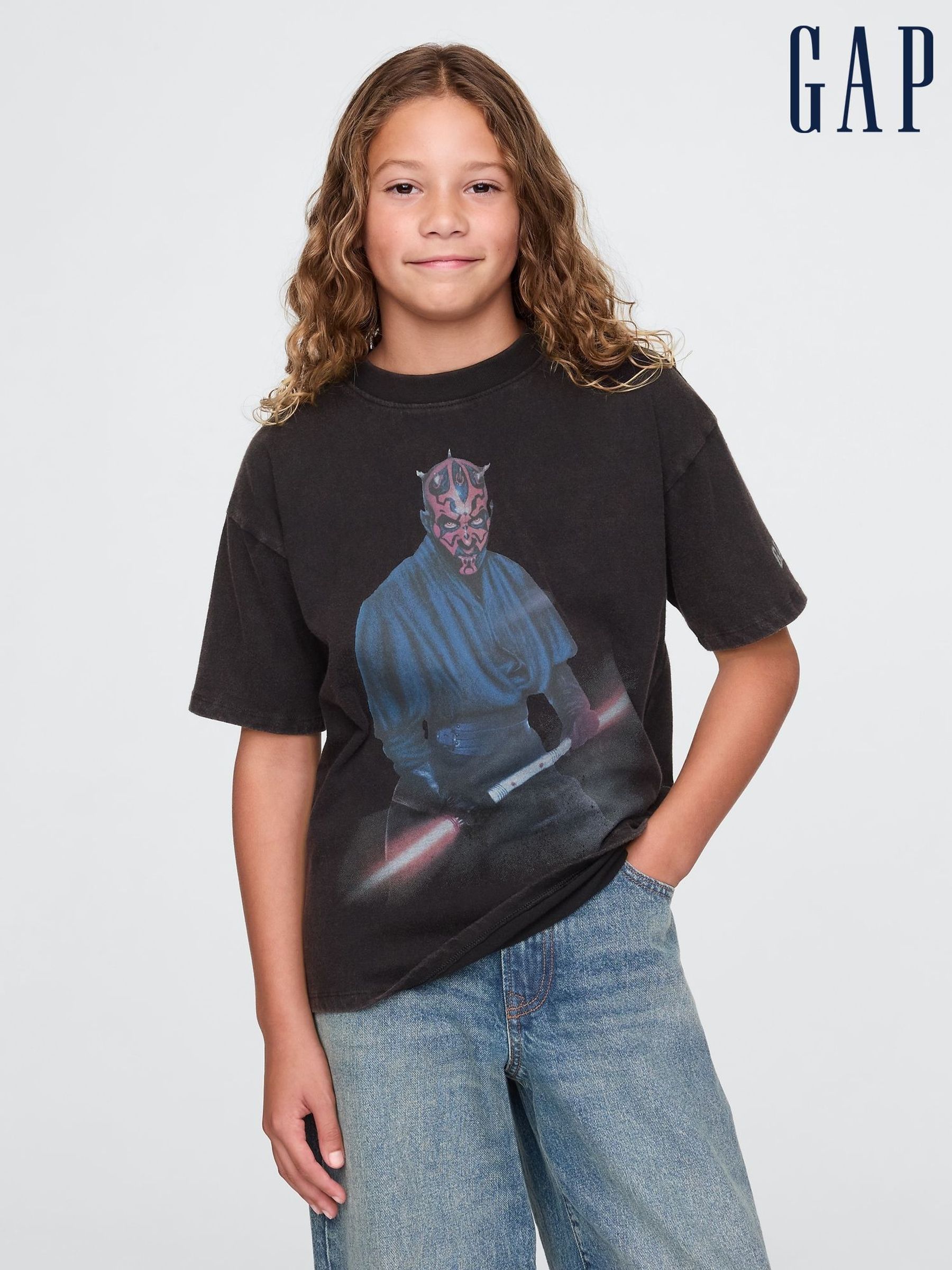 Black Darth Maul Star Wars Graphic T-Shirt (4-13yrs) (AU2922) | £35