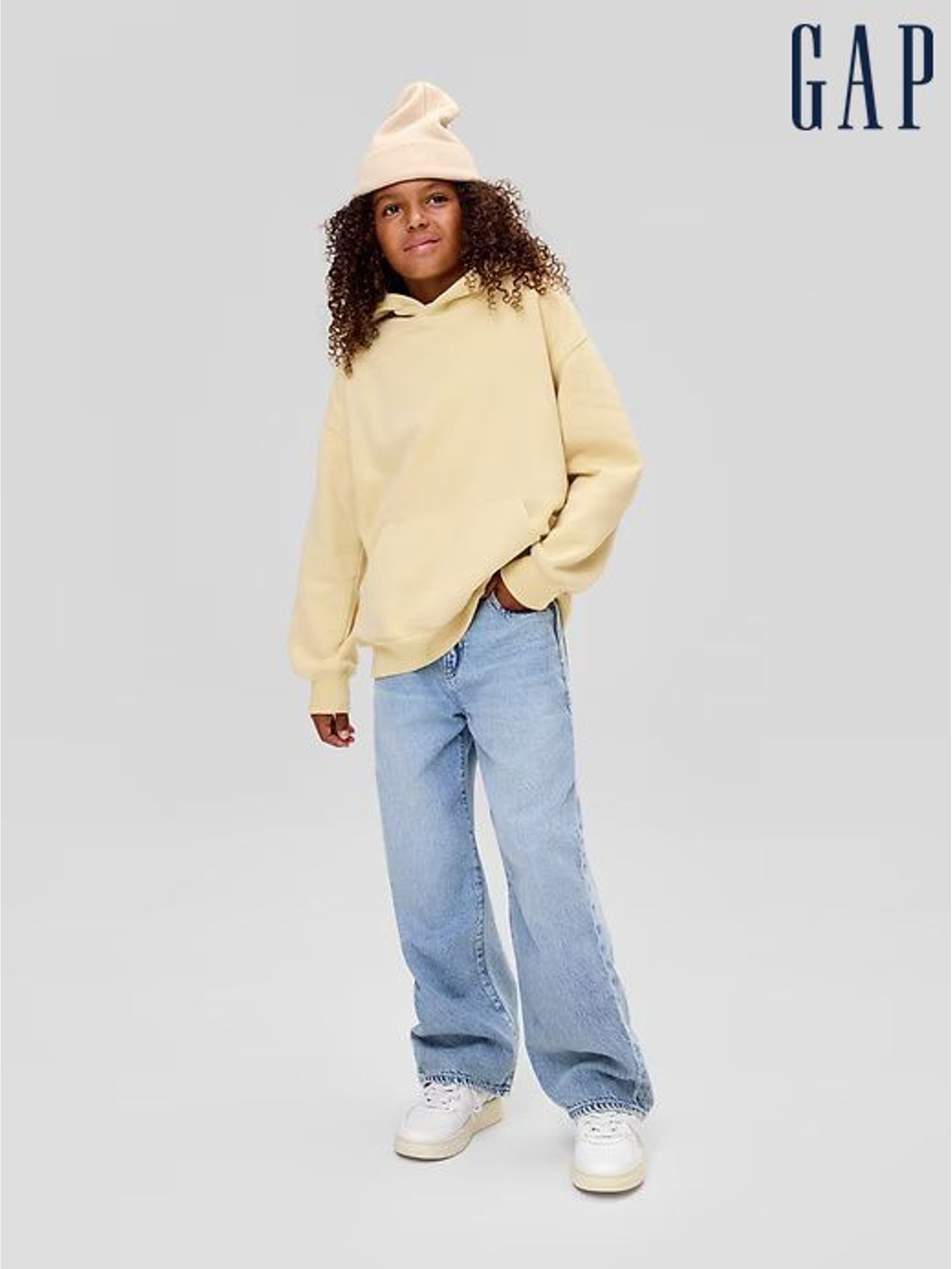 Yellow Oversized Vintage Hoodie (4-13yrs) (AU2928) | £20