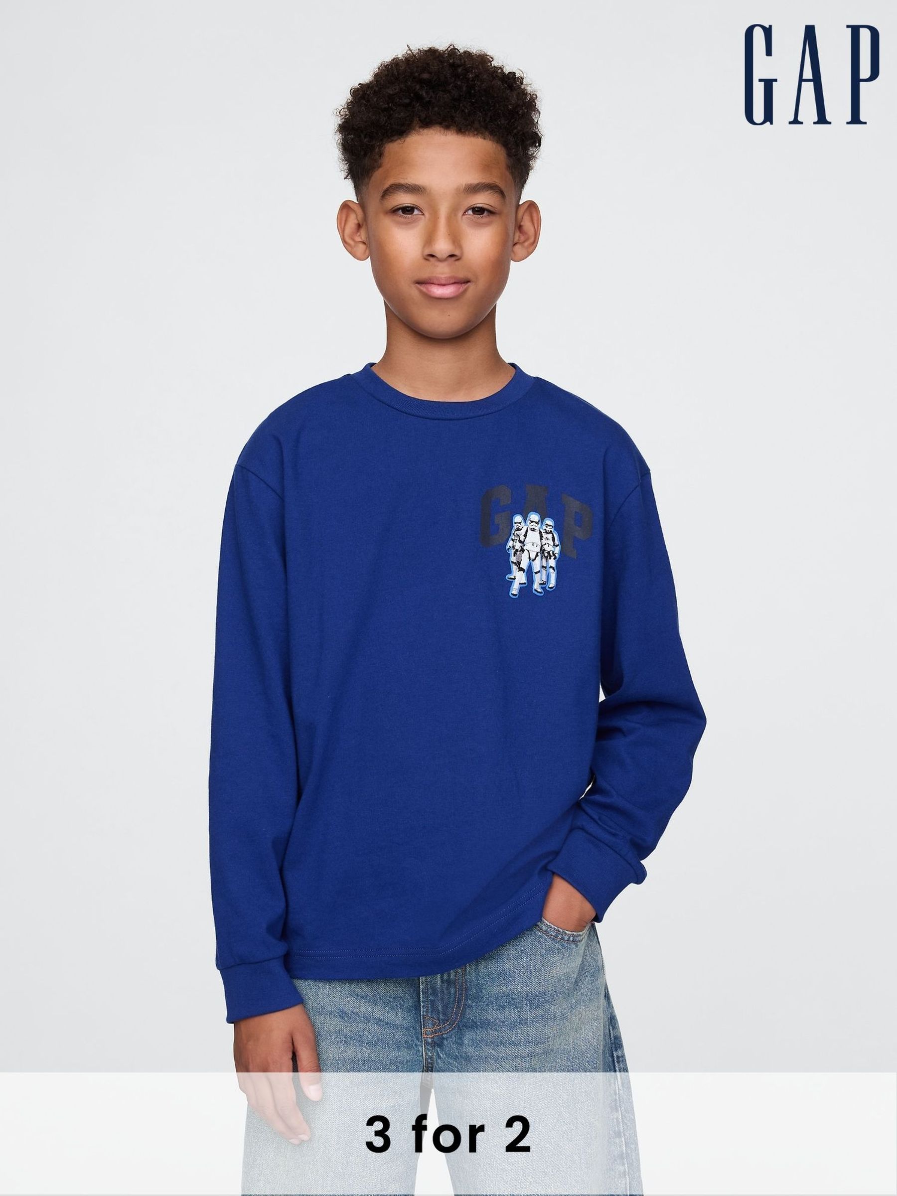 Blue Star Wars Long Sleeve Graphic T-Shirt (4-13yrs) (AU2929) | £20
