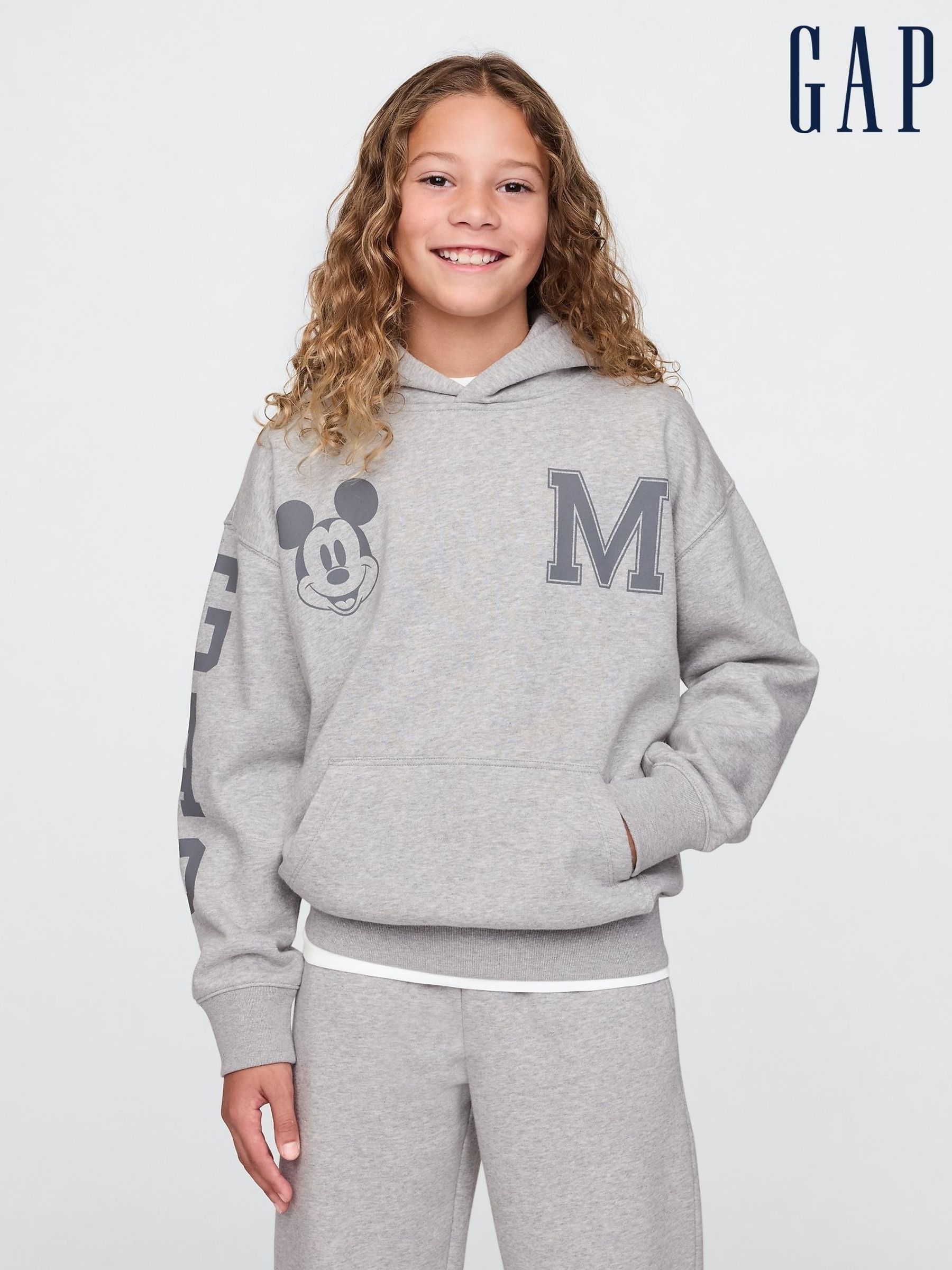 Grey Disney Vintage Soft Logo Hoodie (4-13yrs) (AU2936) | £40