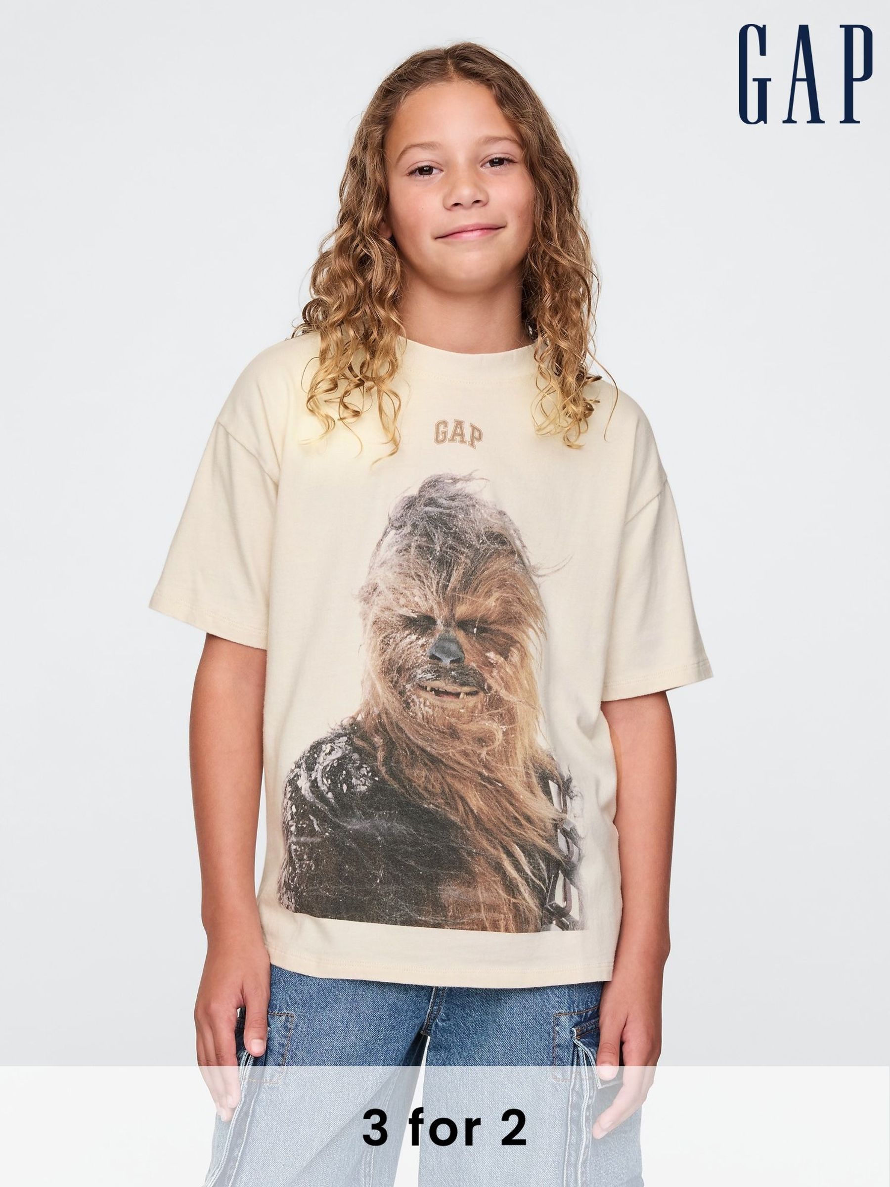 Beige Chewbacca Star Wars Graphic T-Shirt (4-13yrs) (AU2951) | £35
