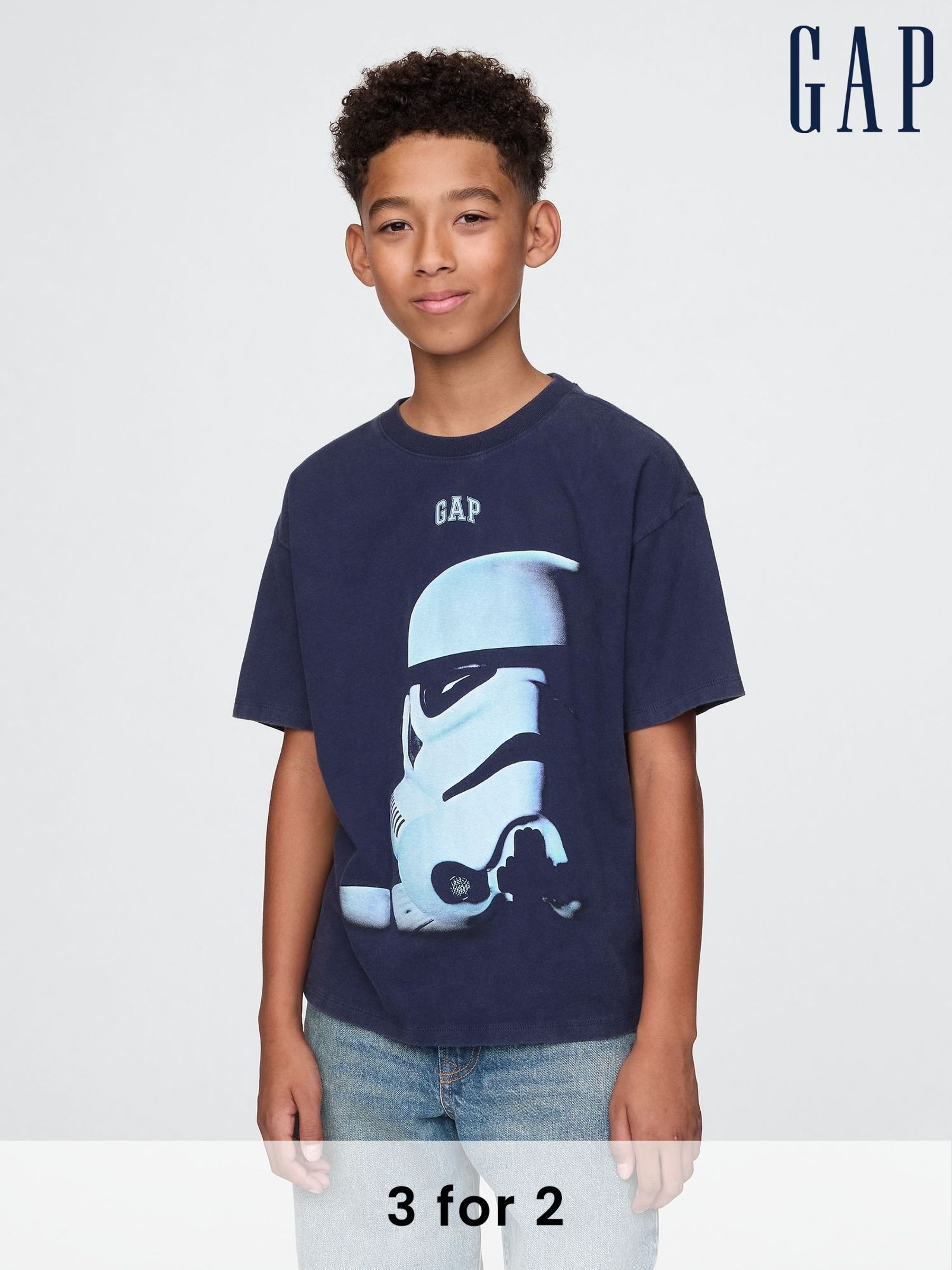 Navy Blue Stormtrooper Star Wars Graphic T-Shirt (4-13yrs) (AU2954) | £35