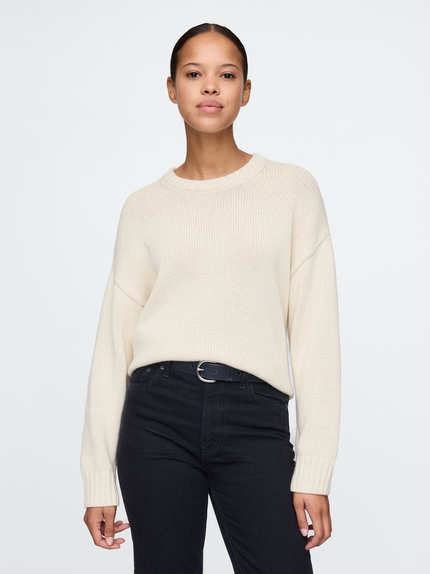 Cream Soft Touch Cotton Crew Neck Jumper (AU3200) | £18