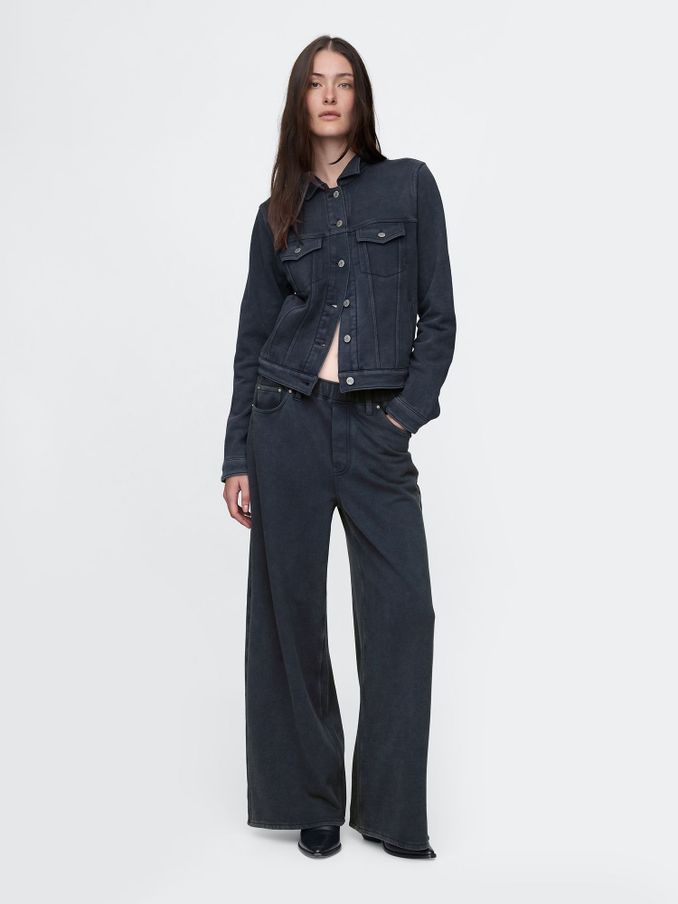 Black Baggy French Terry Jean Joggers (AU3404) | £65