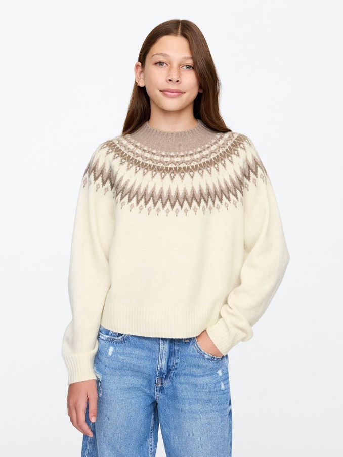Cream Fair Isle Jumper (4-13yrs) (AU3488) | £18