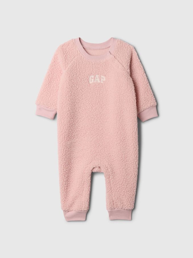 Pink Logo Sherpa One-Piece (Newborn-24mths) (AU3550) | £17