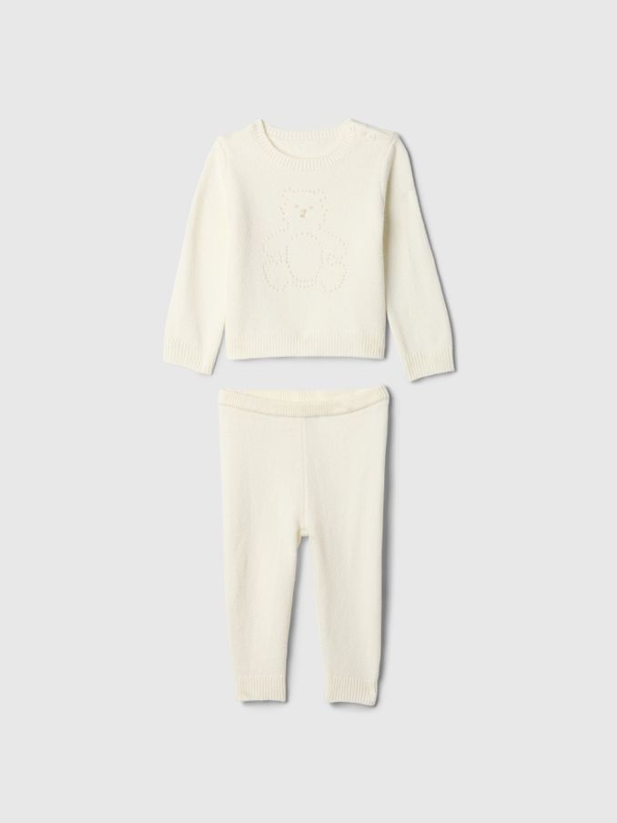 Cream Jumper and Leggings Outfit Set (Newborn-24mths) (AU3557) | £15