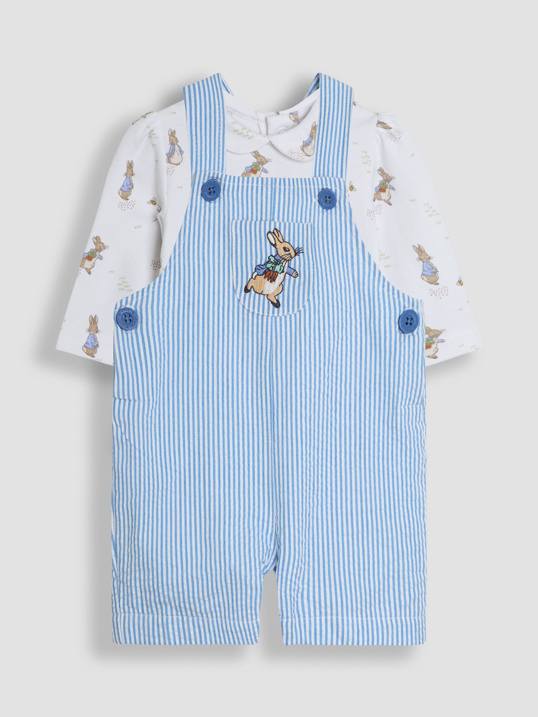 Blue Peter Rabbit™ 2-Piece Dungarees & Body Set (AU4148) | £32 - £34