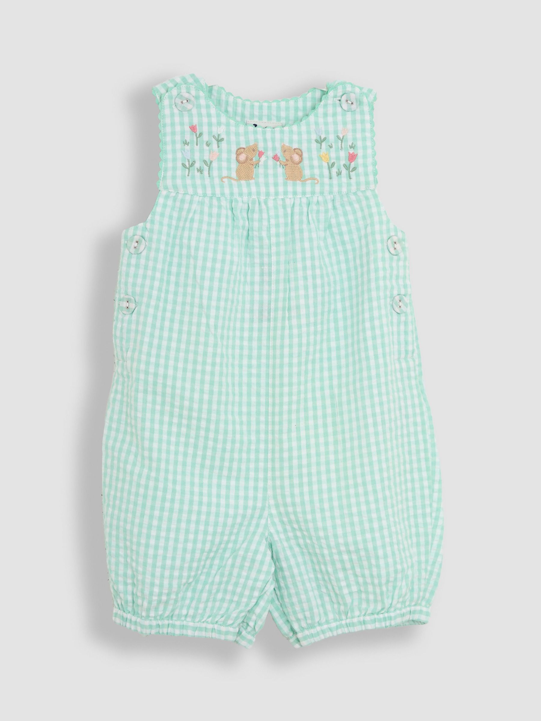 Green Mouse Appliqué Dungarees (AU4156) | £24 - £25