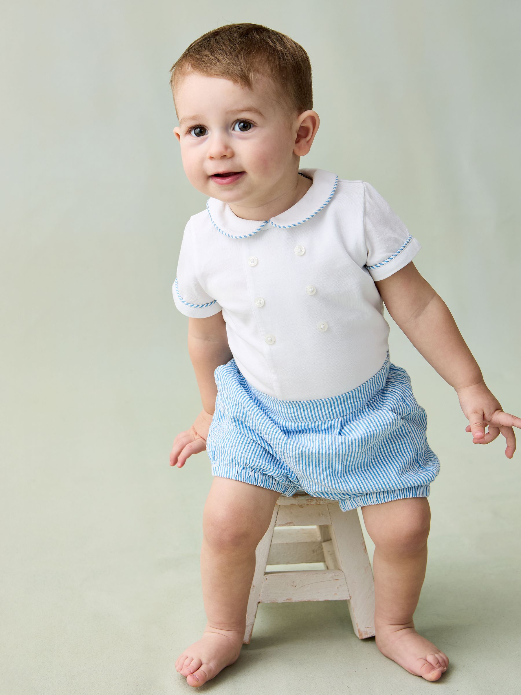 Blue 2-Piece Classic Body & Stripe Shorts Set (AU4161) | £30 - £32