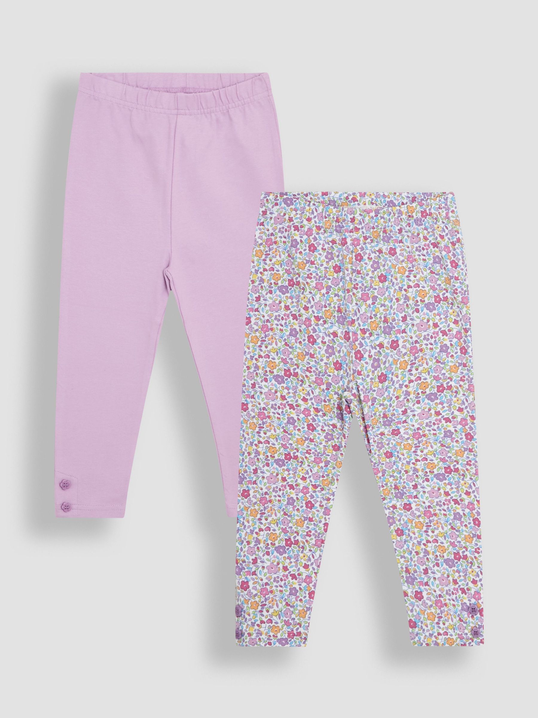 Lilac Purple Ditsy Floral Leggings 2 Pack (AU4599) | £21 - £24