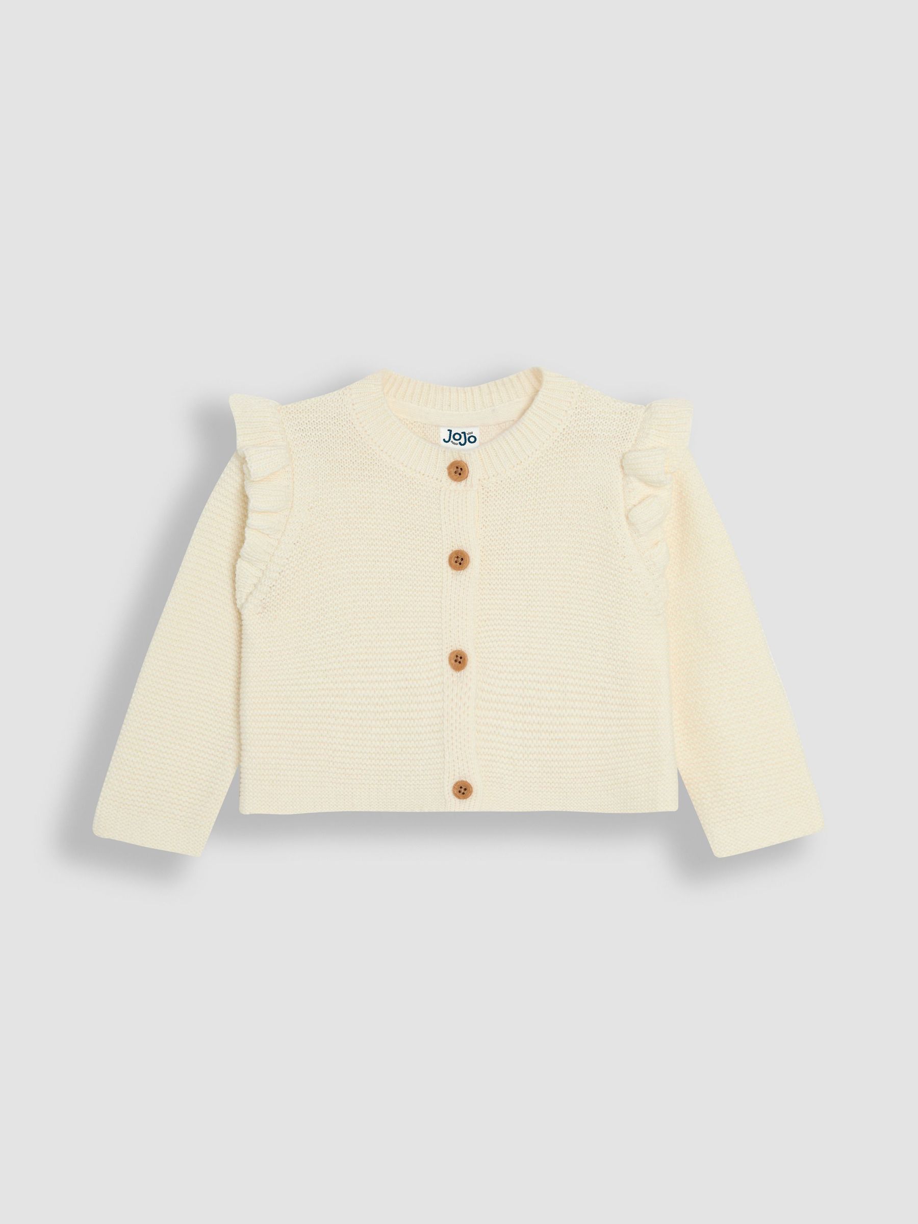 Cream Frill Shoulder Cardigan (AU4610) | £22 - £25