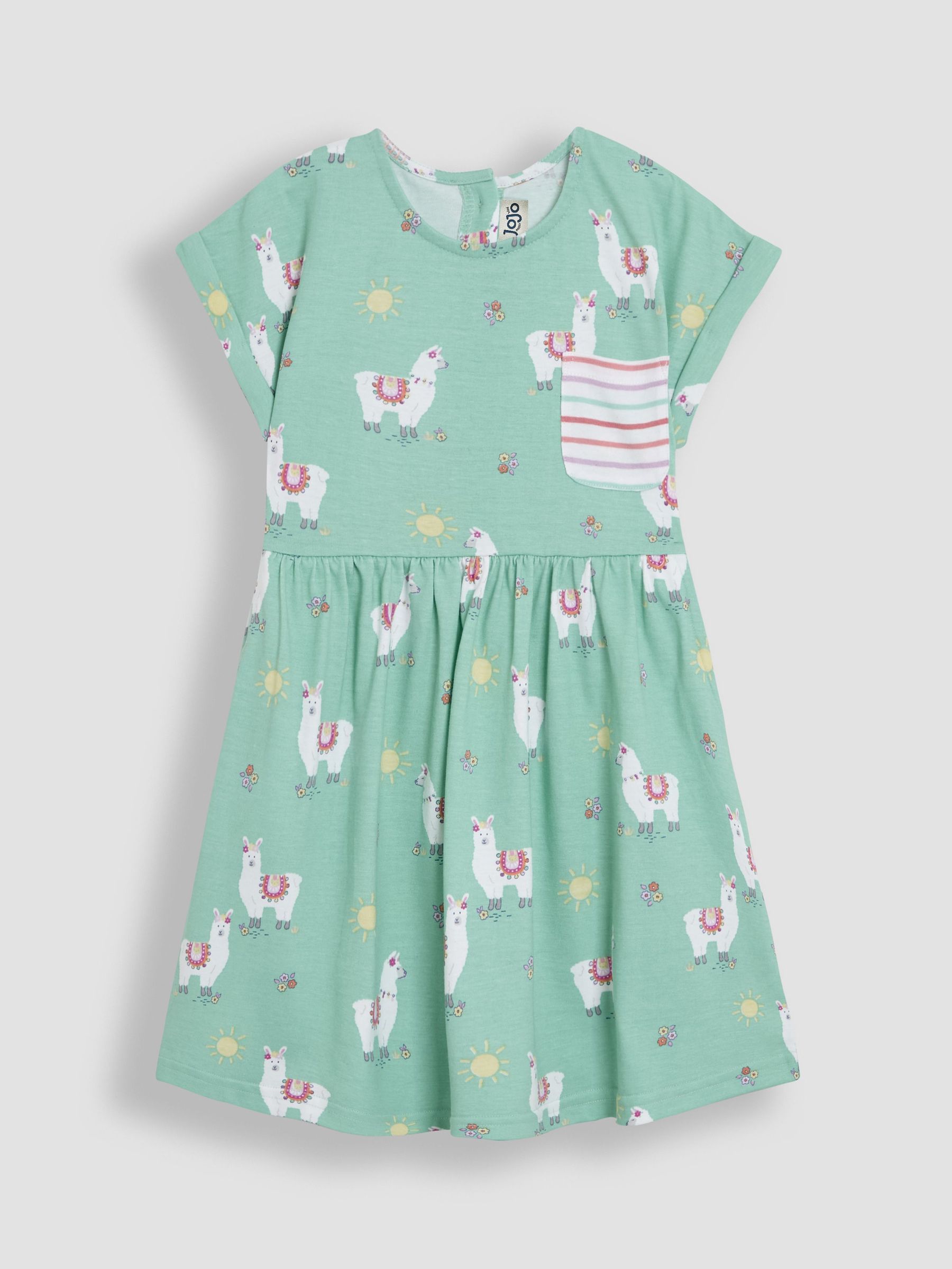 Mint Green Llama Drop Shoulder Dress (AU4624) | £19 - £22