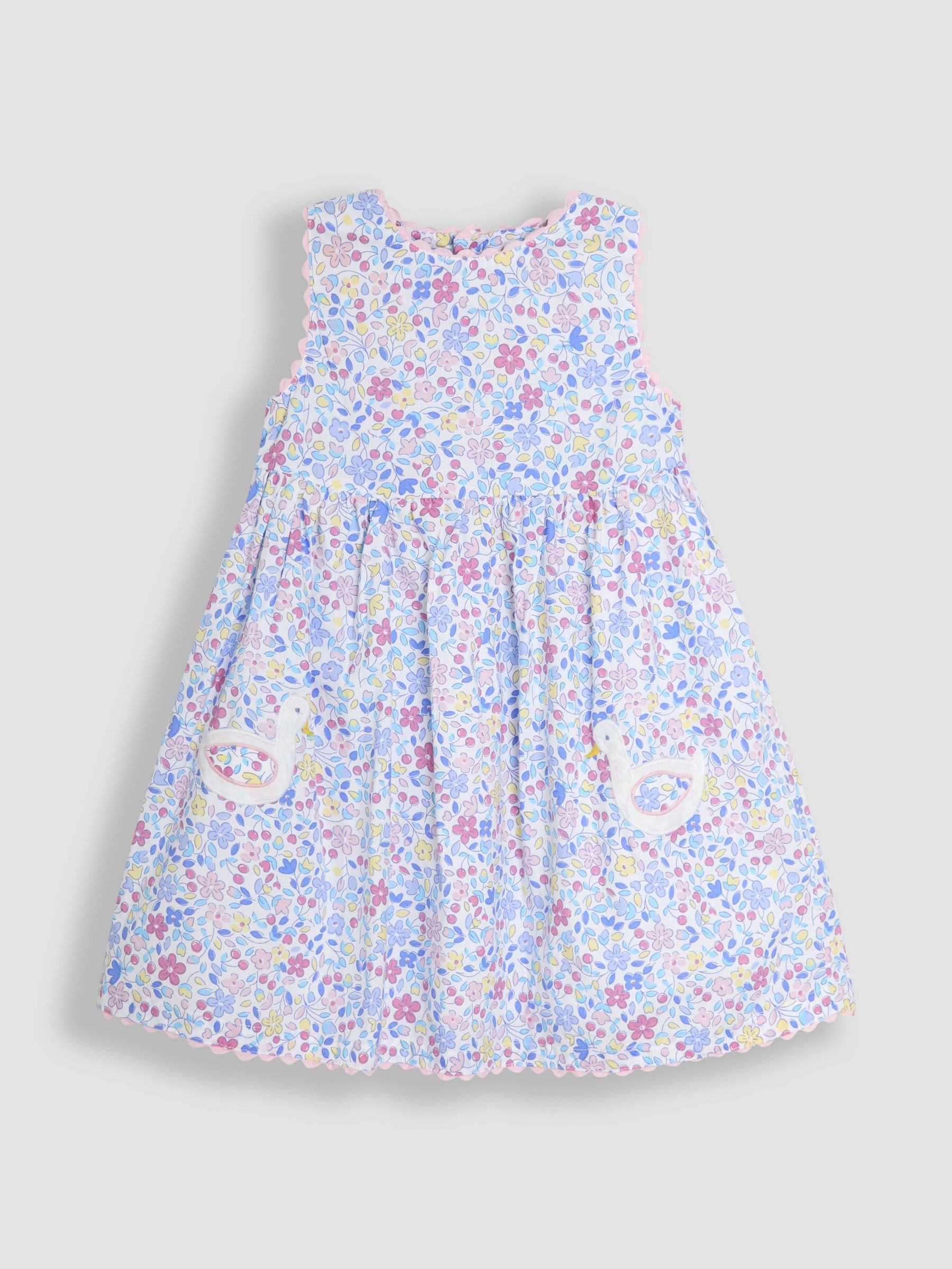 Pink Duck Summer Sleeveless Appliqué 100% Cotton Dress (AU4647) | £18 - £20