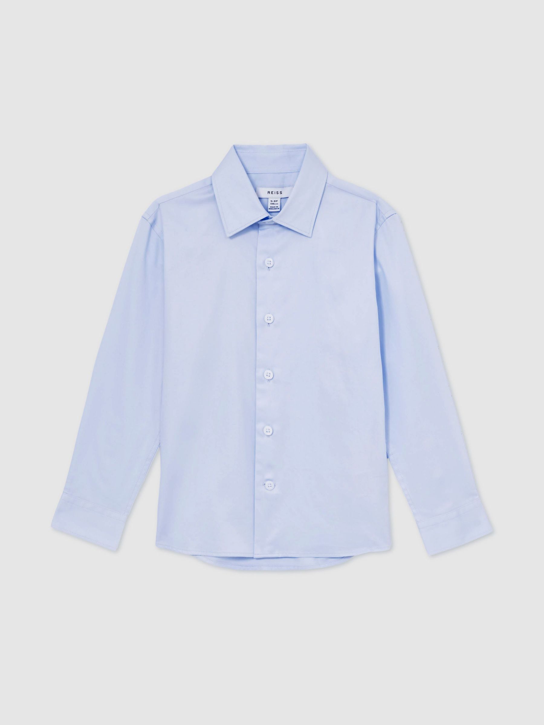 100% Cotton Shirt in Soft Blue (AU4871) | £28