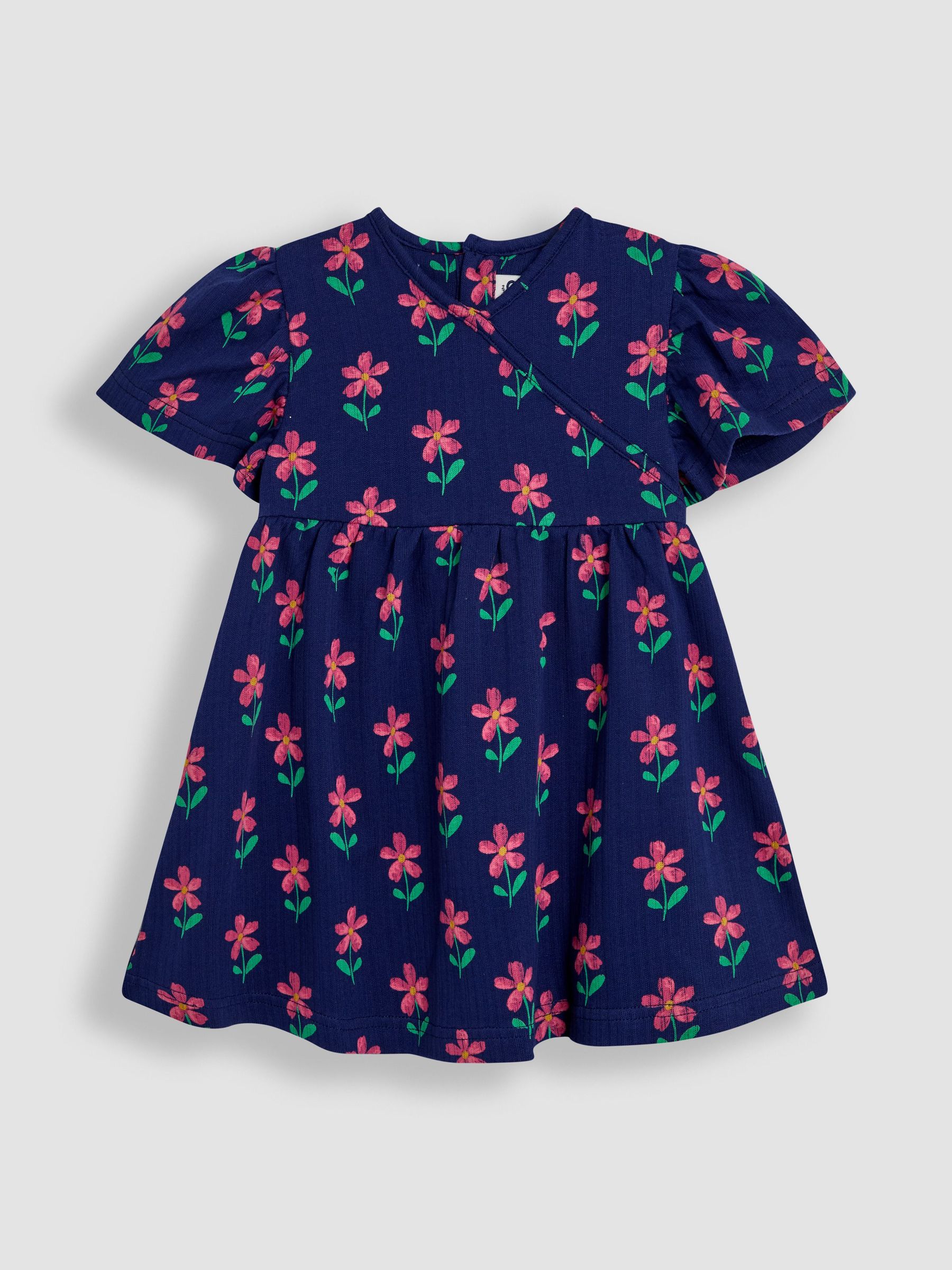 Cornflower Blue Floral Print Wrap Dress (AU5338) | £19 - £22