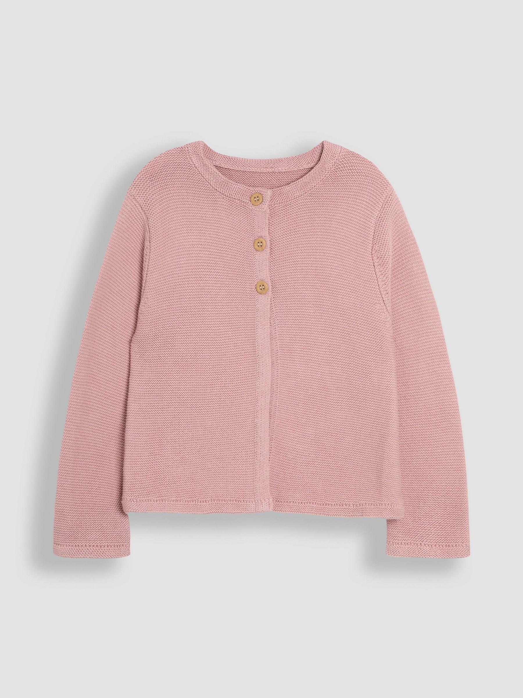 Rose Pink Classic 100% Cotton Cardigan (AU5368) | £22 - £25