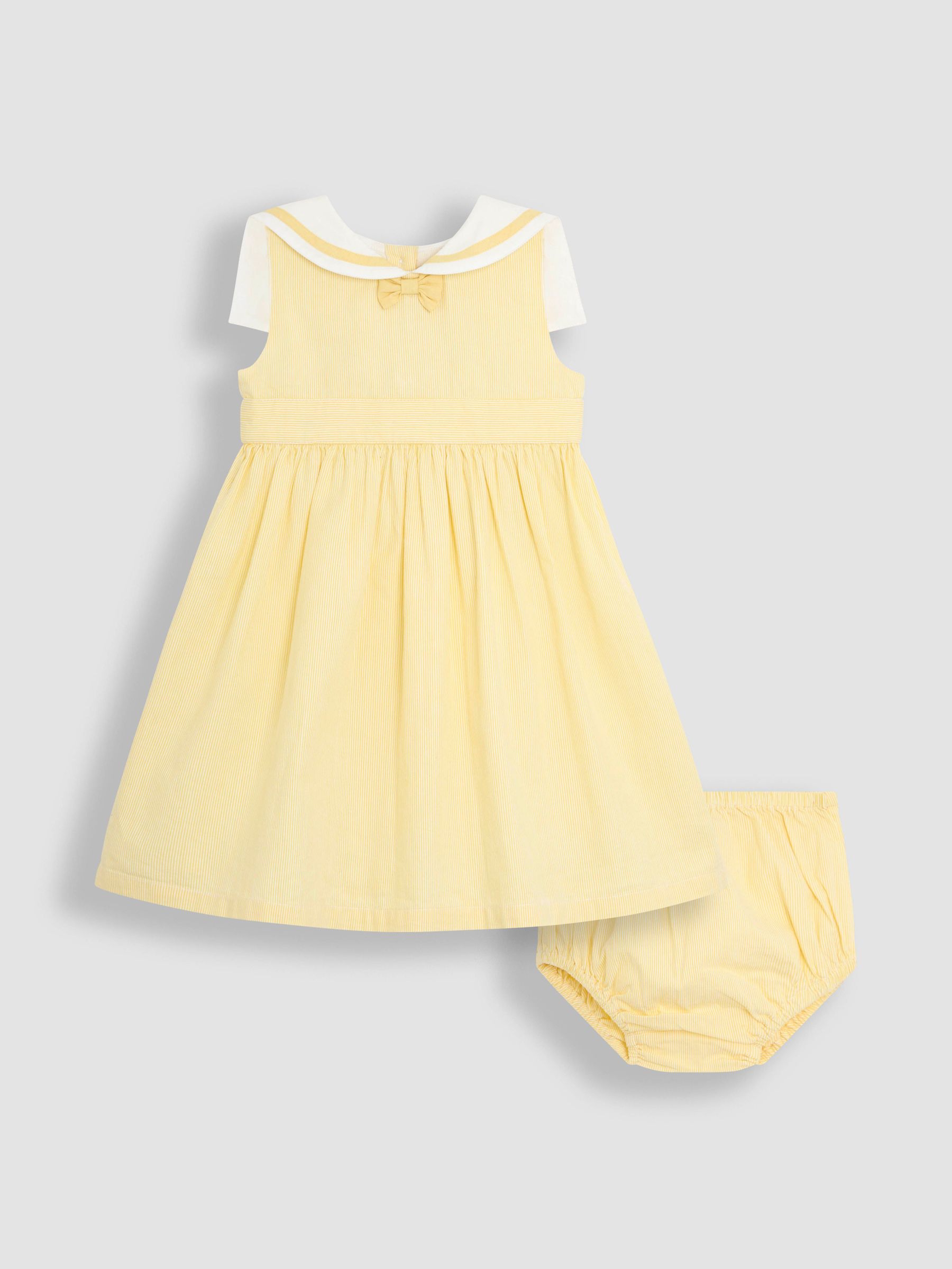 Yellow Sailor Stripe Party 100% Cotton Dress (AU5541) | £38 - £44