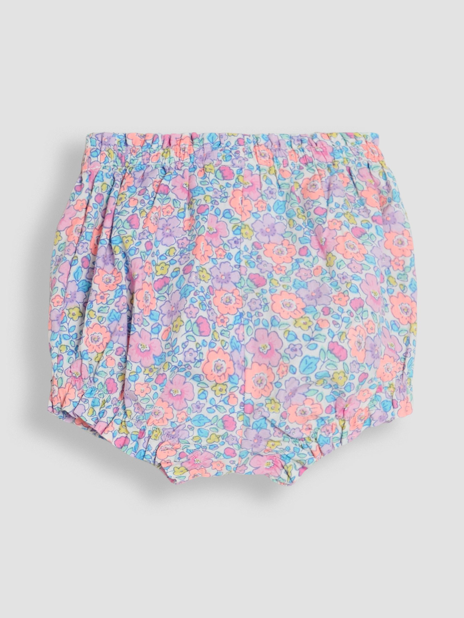 Coral Pink Floral 2-Piece Embroidered Cheesecloth Top & Bloomers Set (AU5578) | £30 - £32