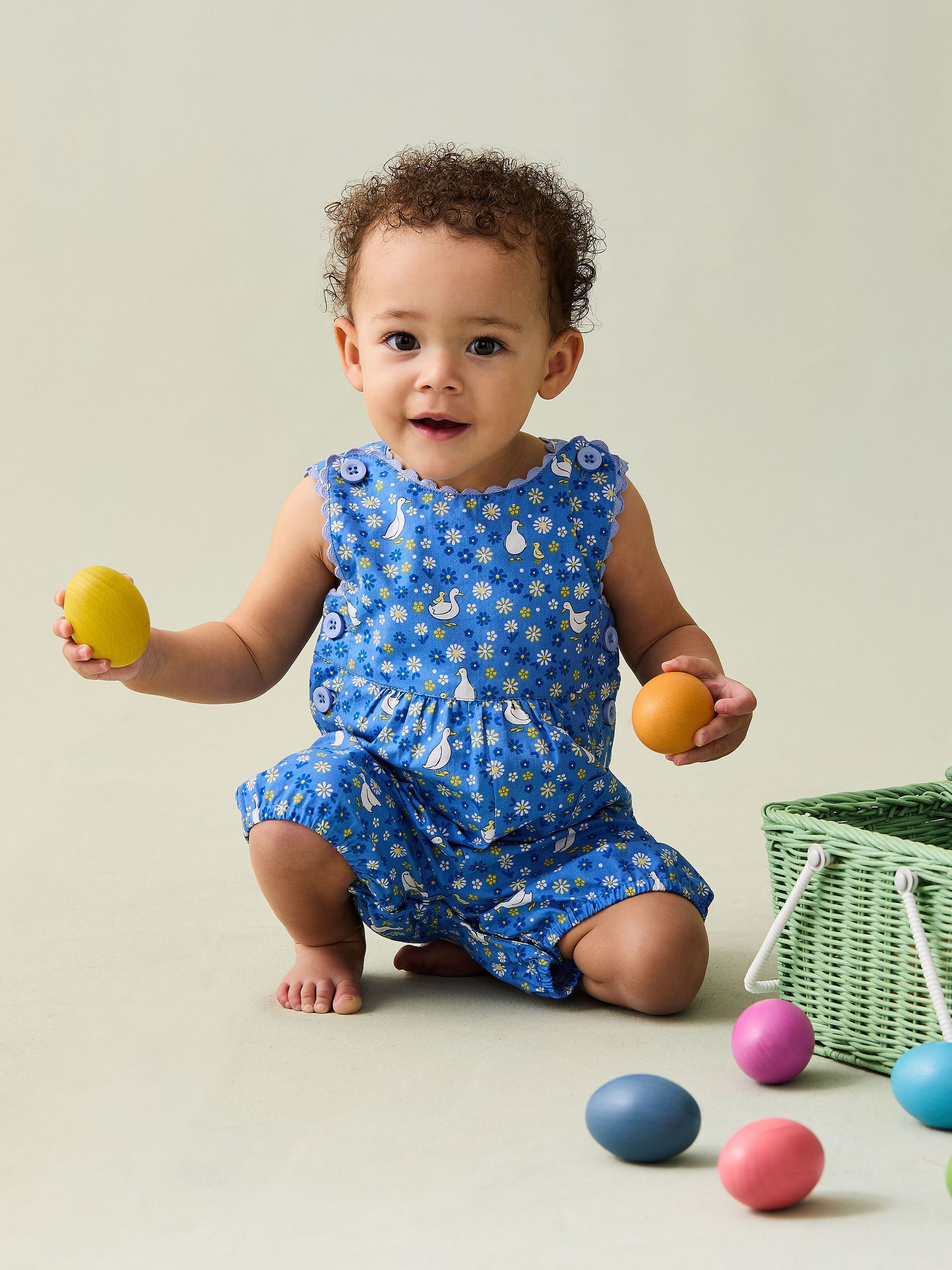 Blue Duck Floral Printed Dungarees (AU5586) | £22 - £23
