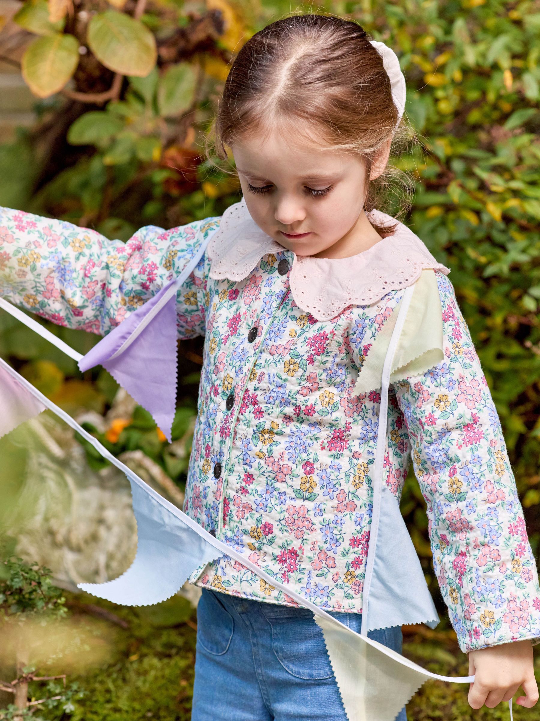 Soft Pink Floral Print Quilted Reversible 100% Cotton Jacket (AU5589) | £27 - £30